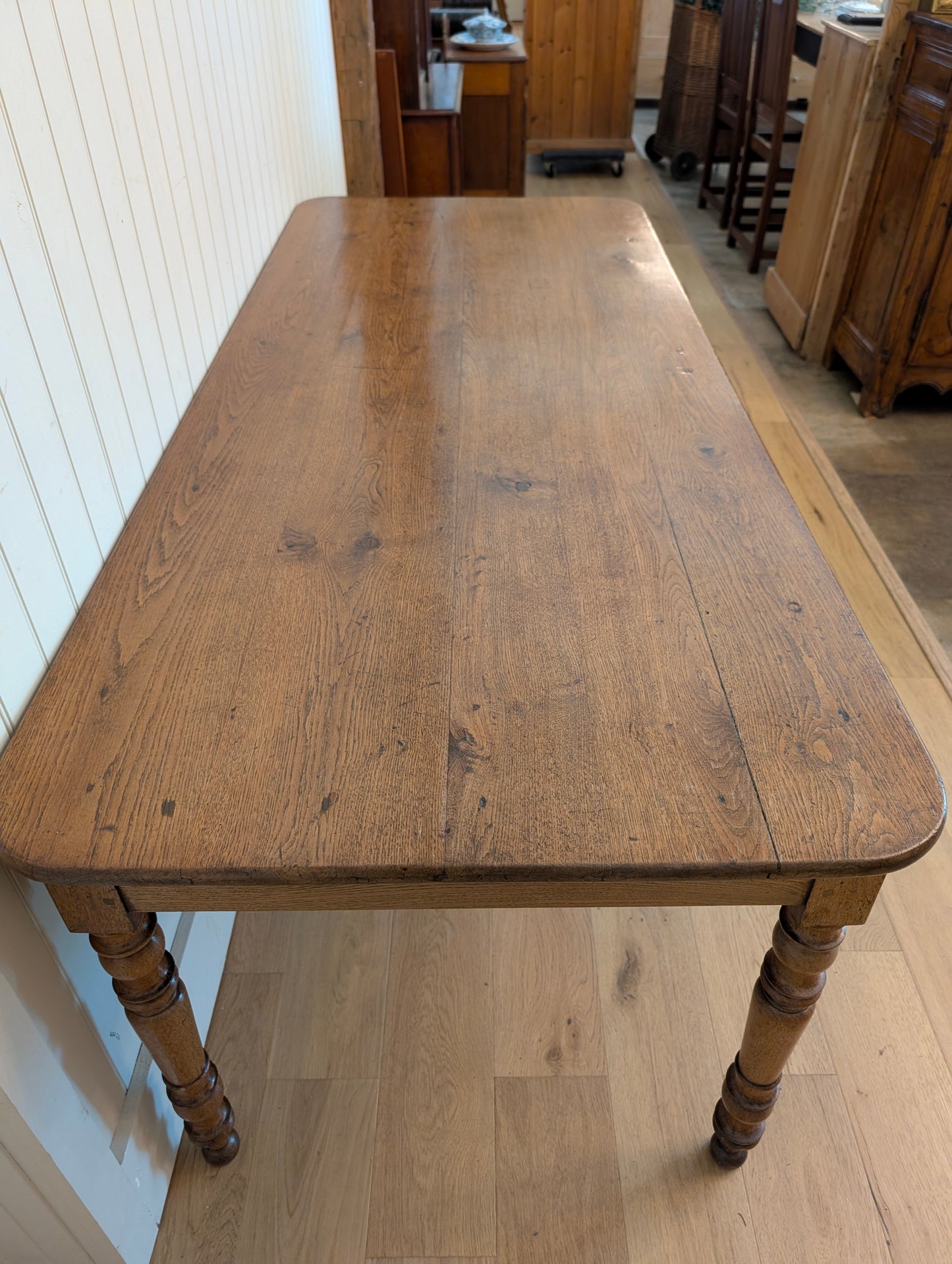 Victorian Oak 2 Drawer Table