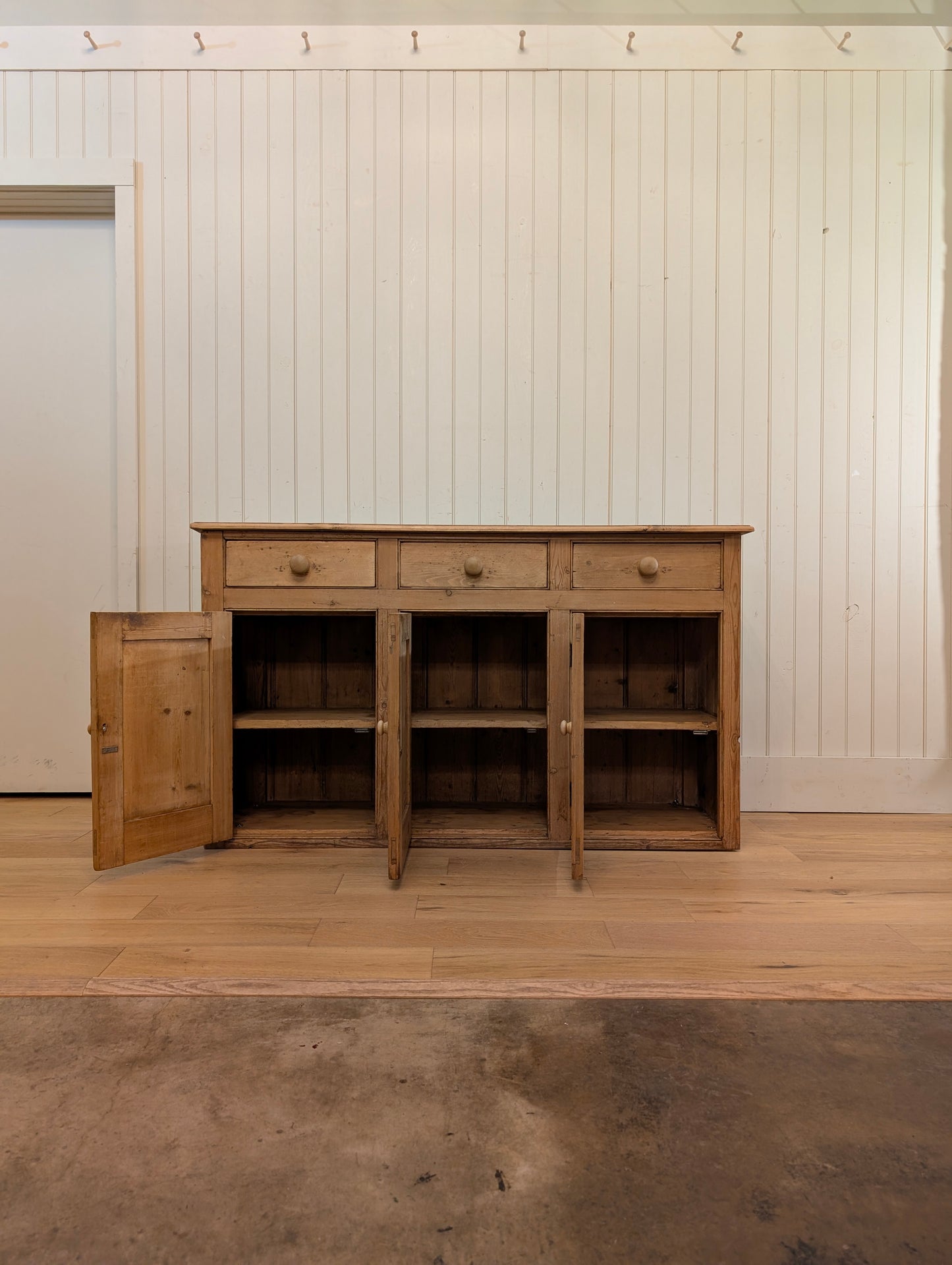 3 Over 3 English Pine Sideboard