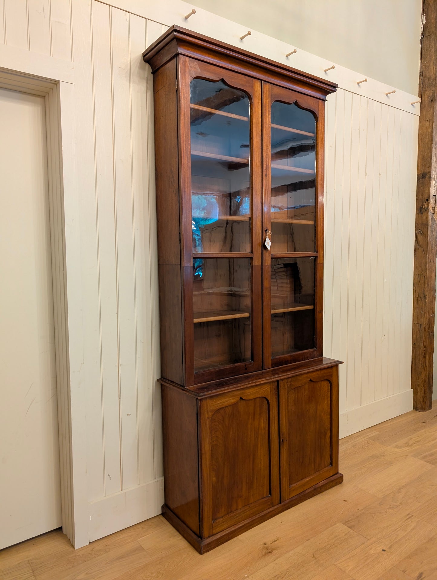 Glass Door Mahogany Hutch