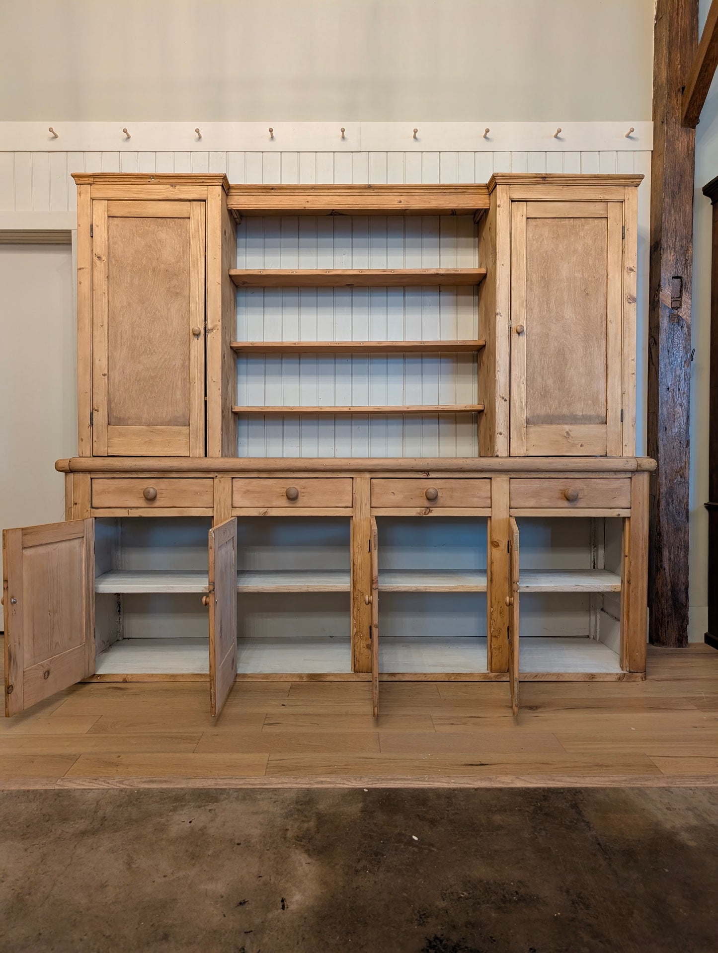 8ft Pine Scullery Cupboard