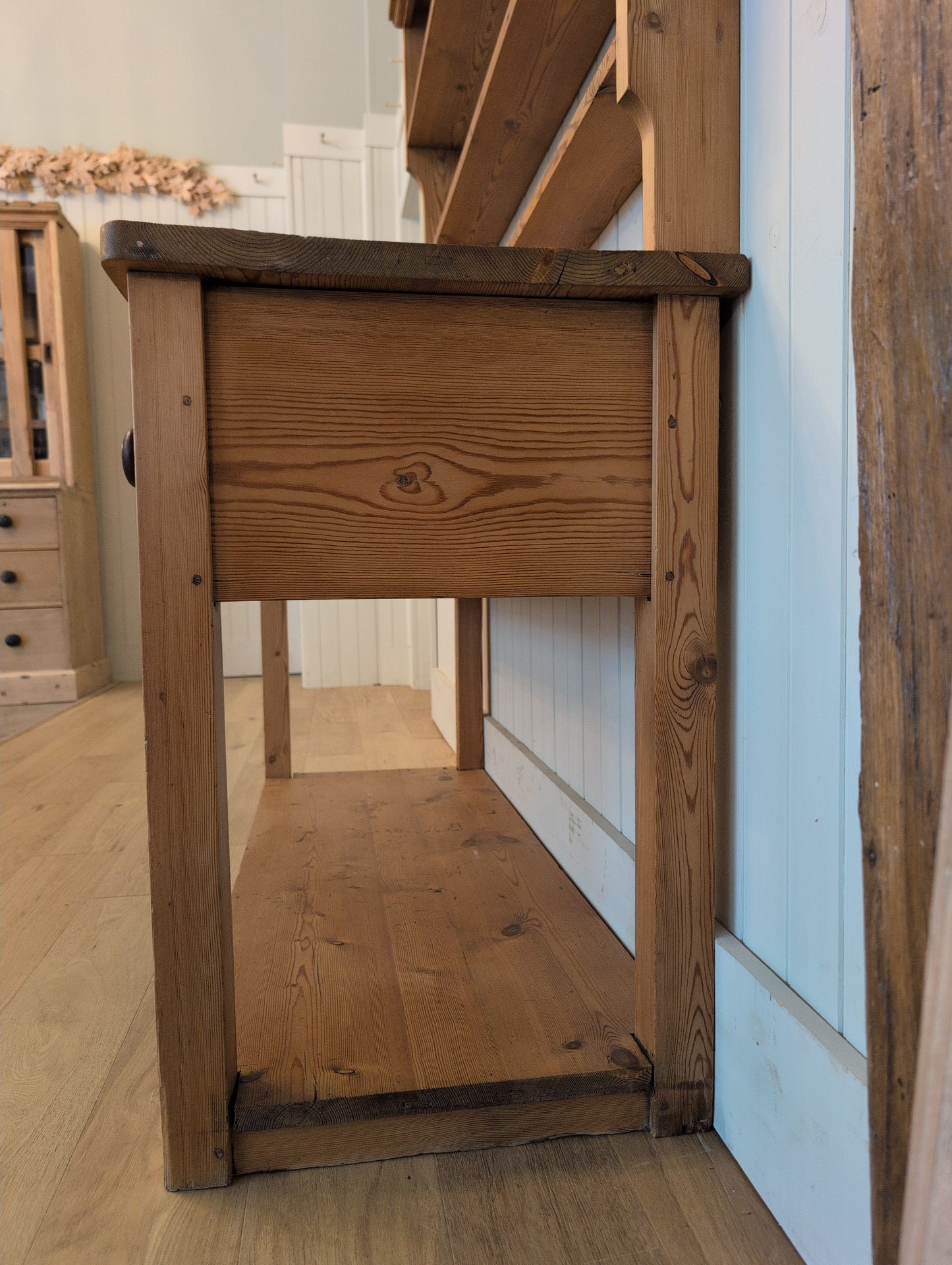 English Pine Potboard Hutch