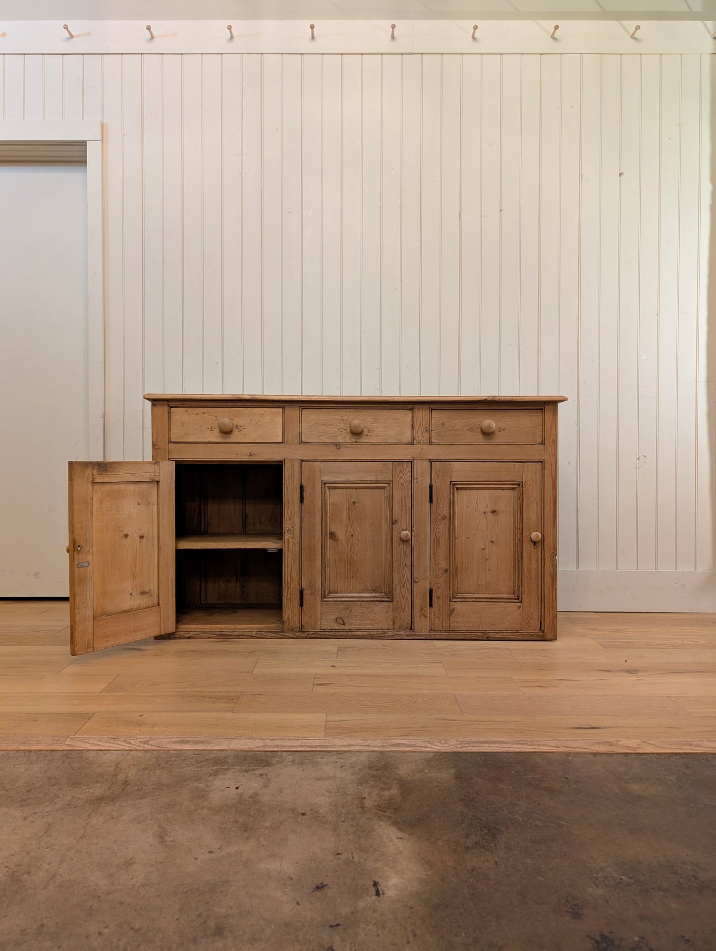 3 Over 3 English Pine Sideboard