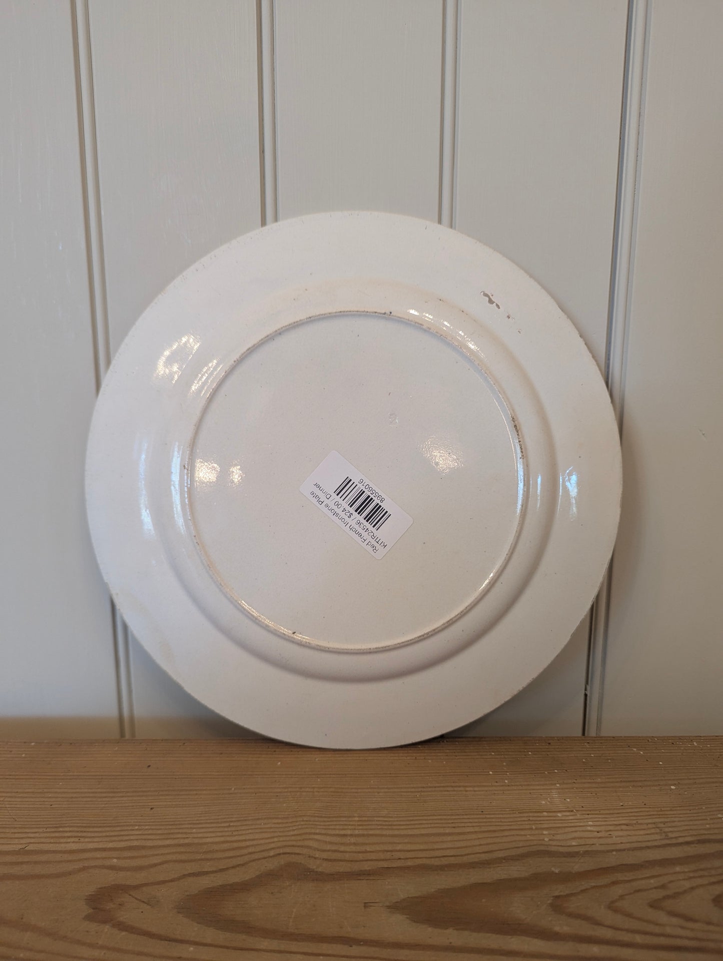 Red French Ironstone Plate