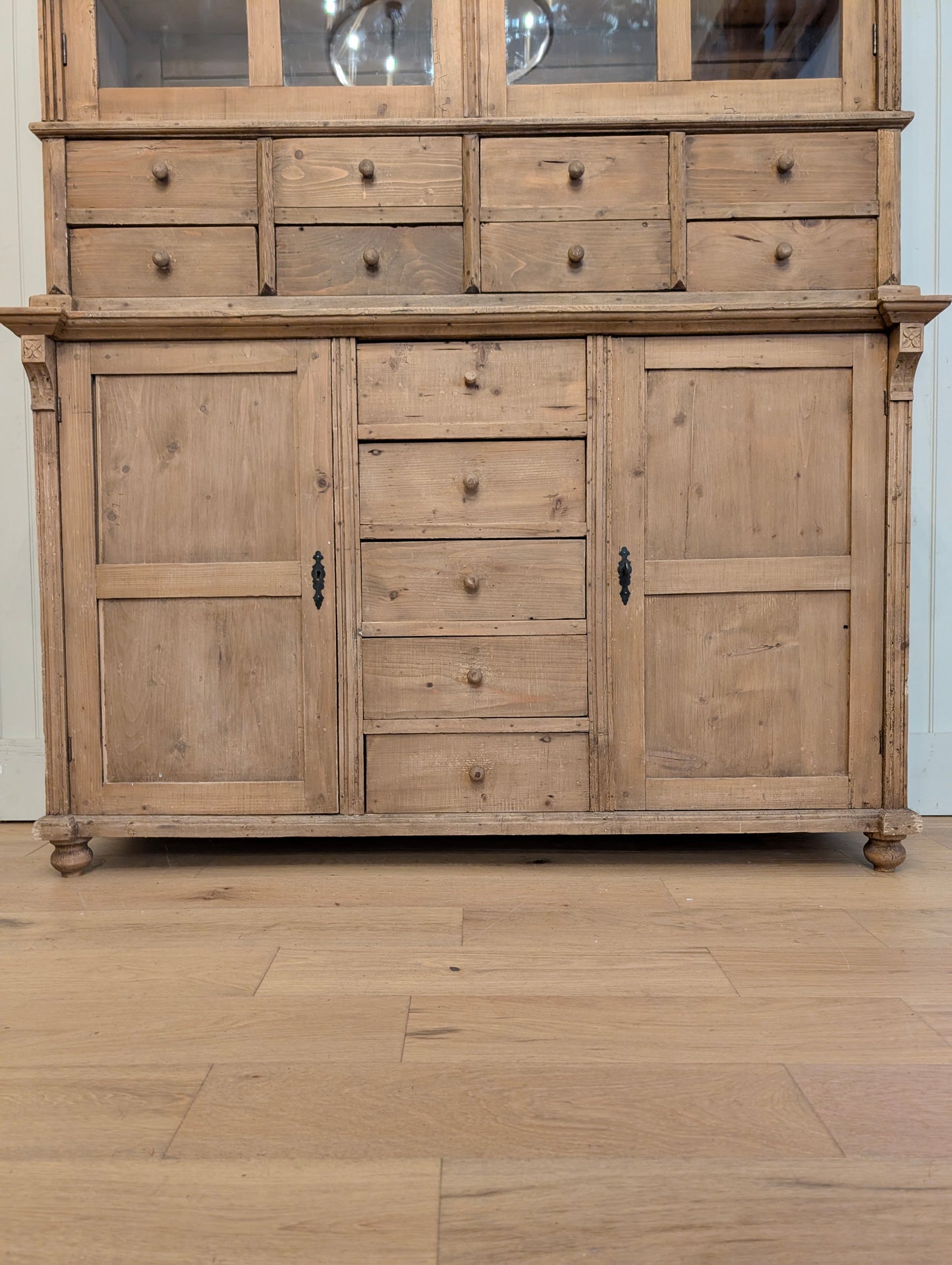 French Pine Glazed Hutch