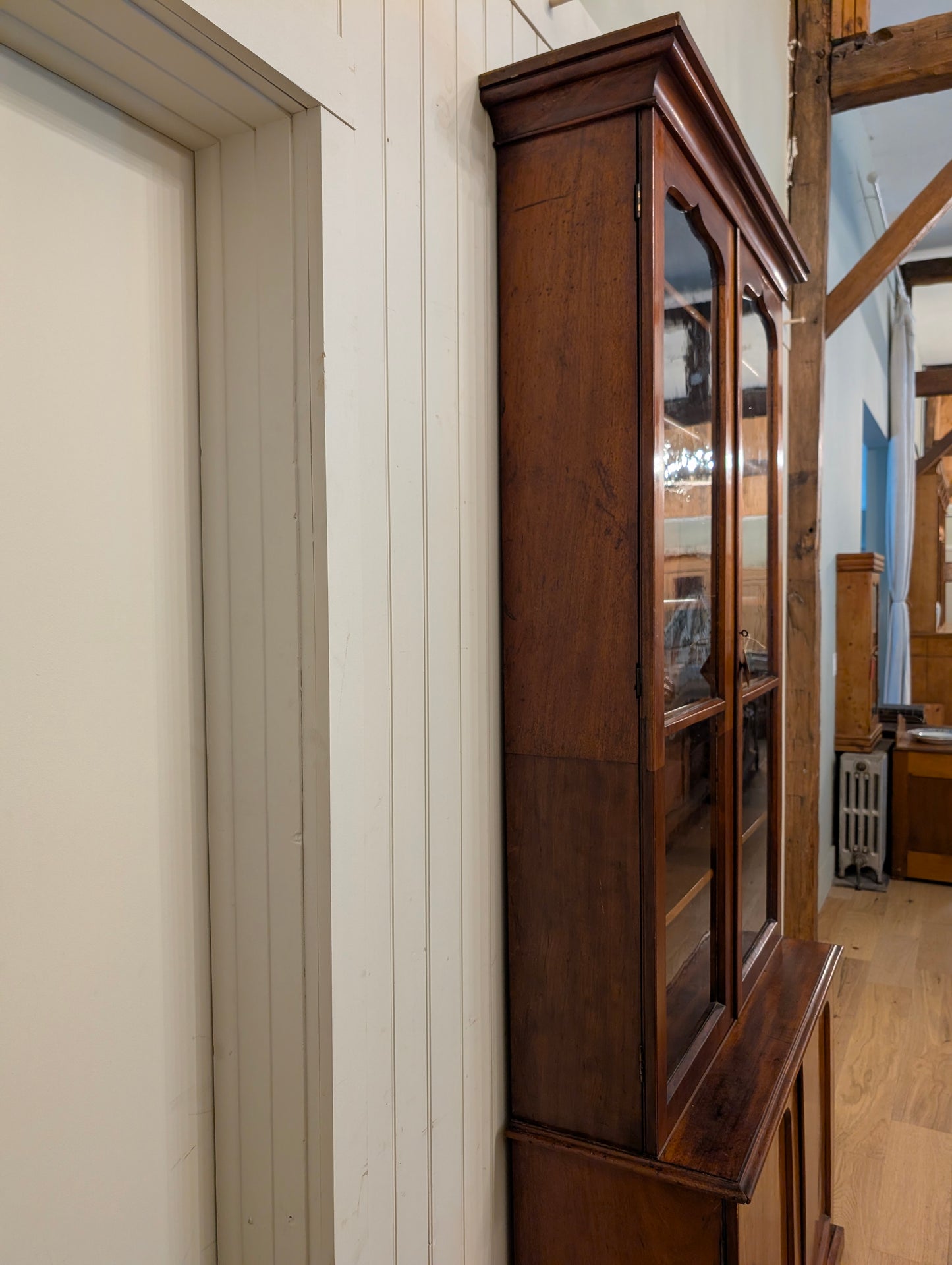 Glass Door Mahogany Hutch