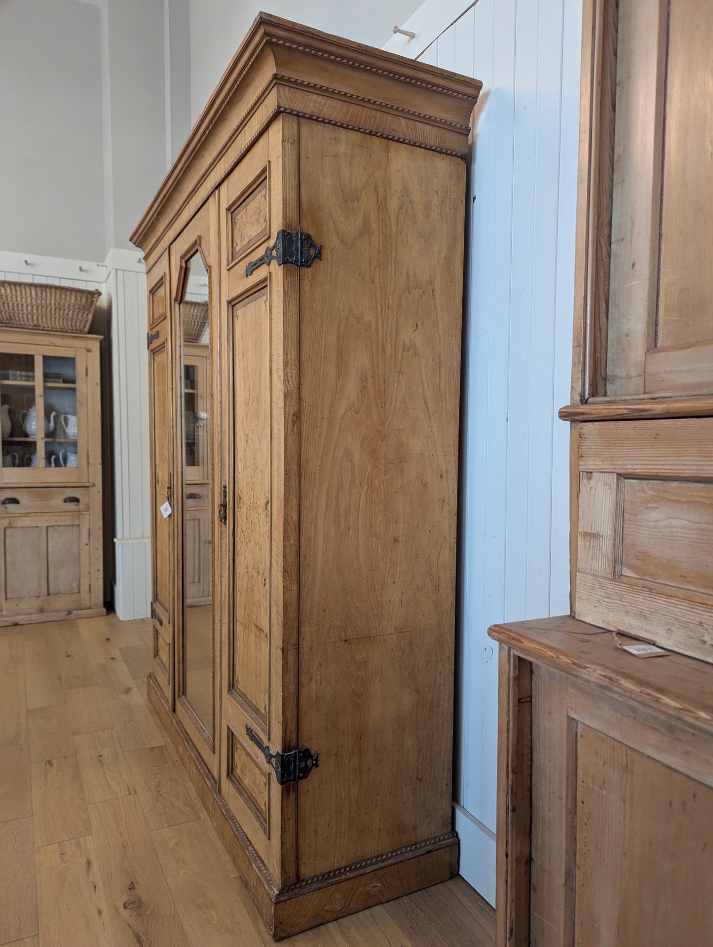 3 Door Walnut Knockdown Wardrobe