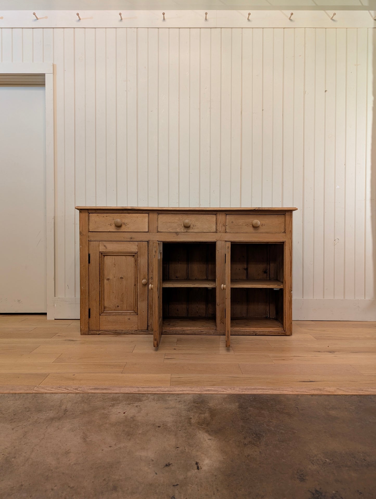 3 Over 3 English Pine Sideboard