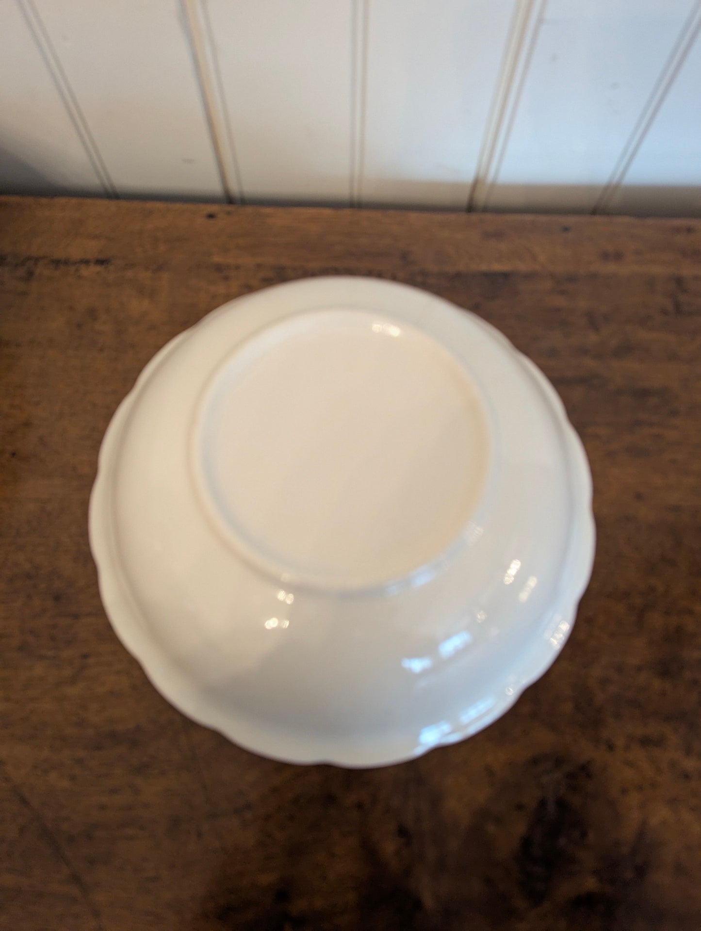 Set of 3 Scalloped Boch Ironstone Bowls