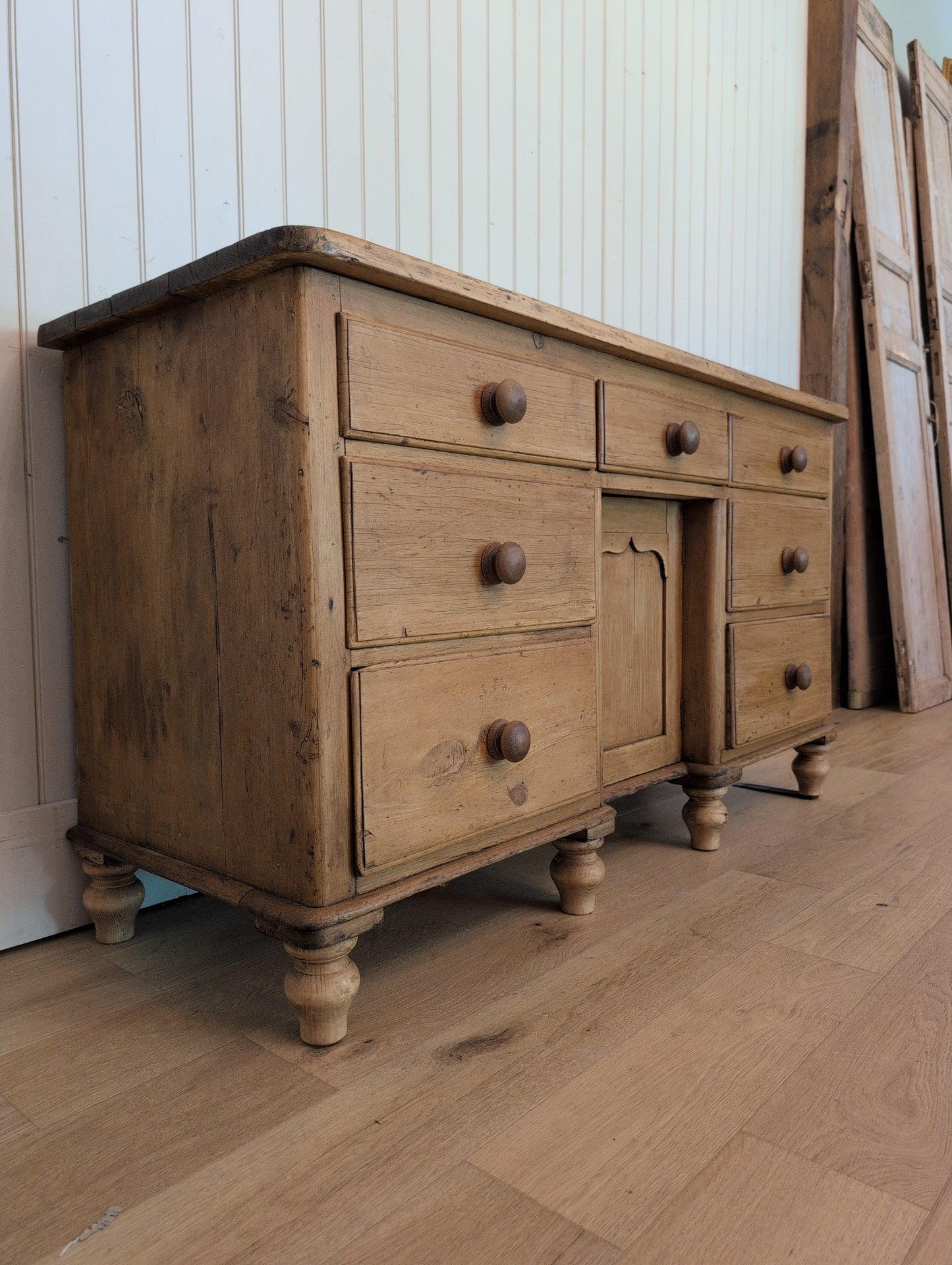 Opulent English Pine Sideboard