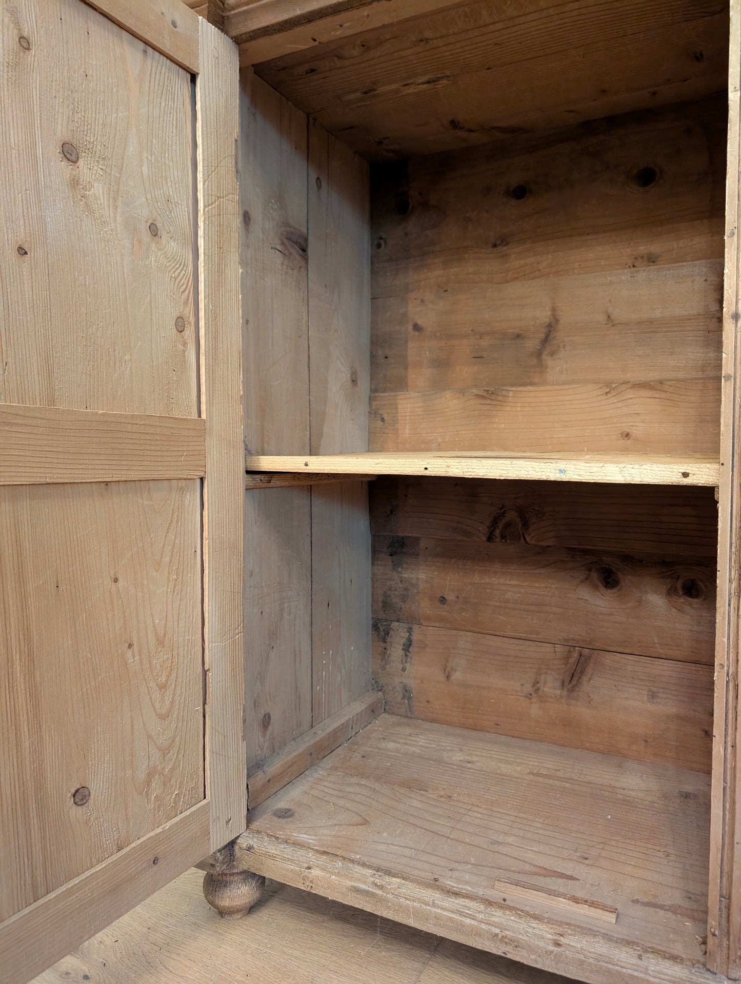 French Pine Glazed Hutch