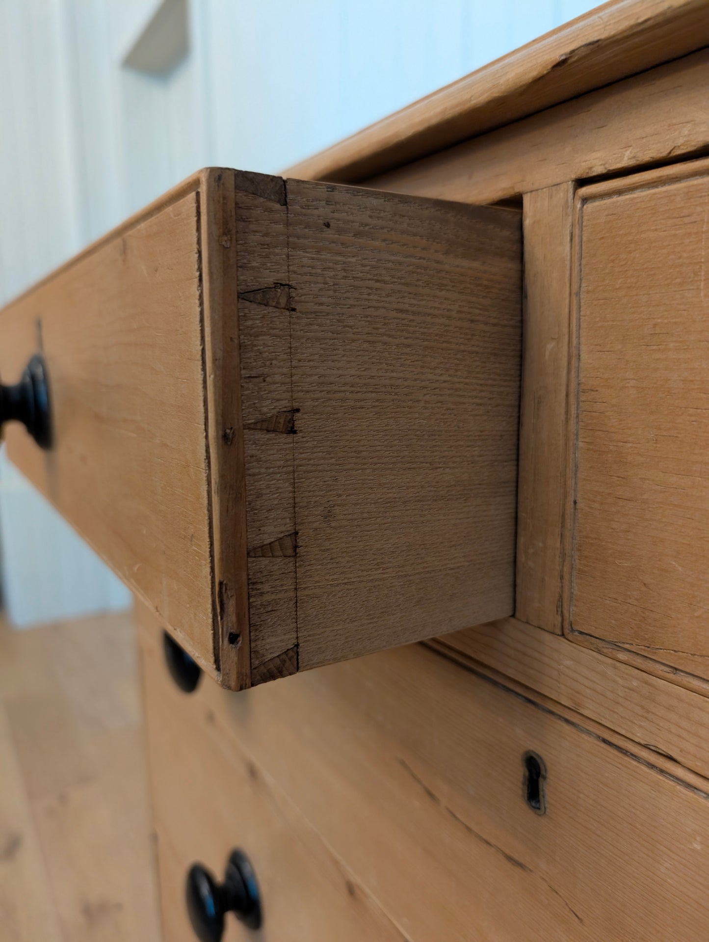 2 Over 4 English Pine Chest of Drawers