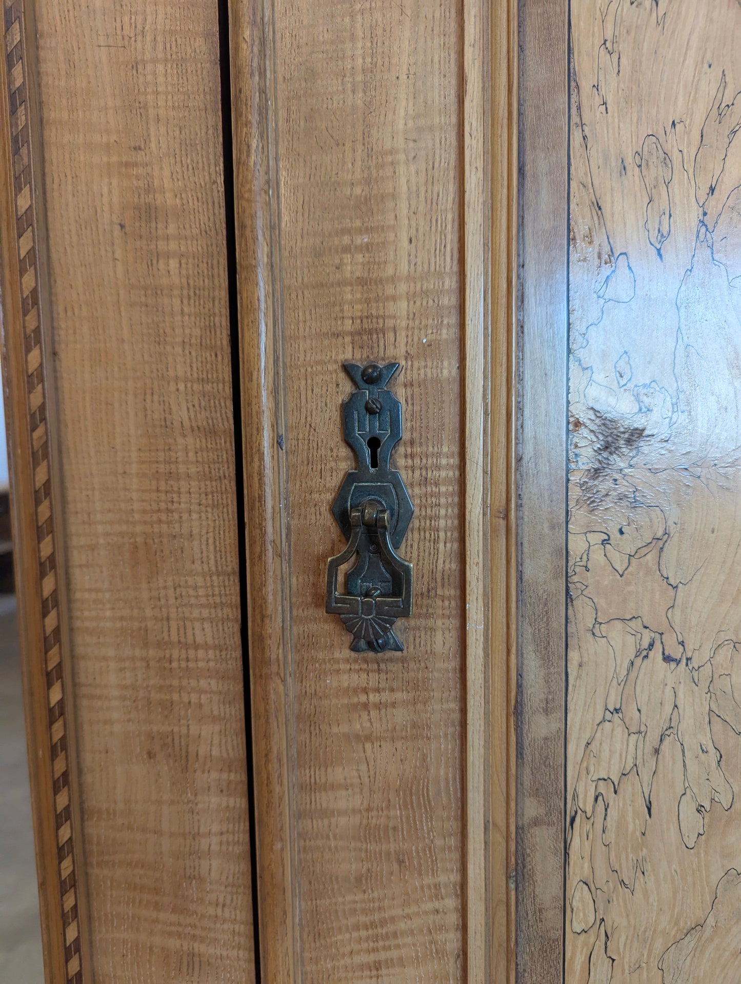 3 Door Walnut Knockdown Wardrobe