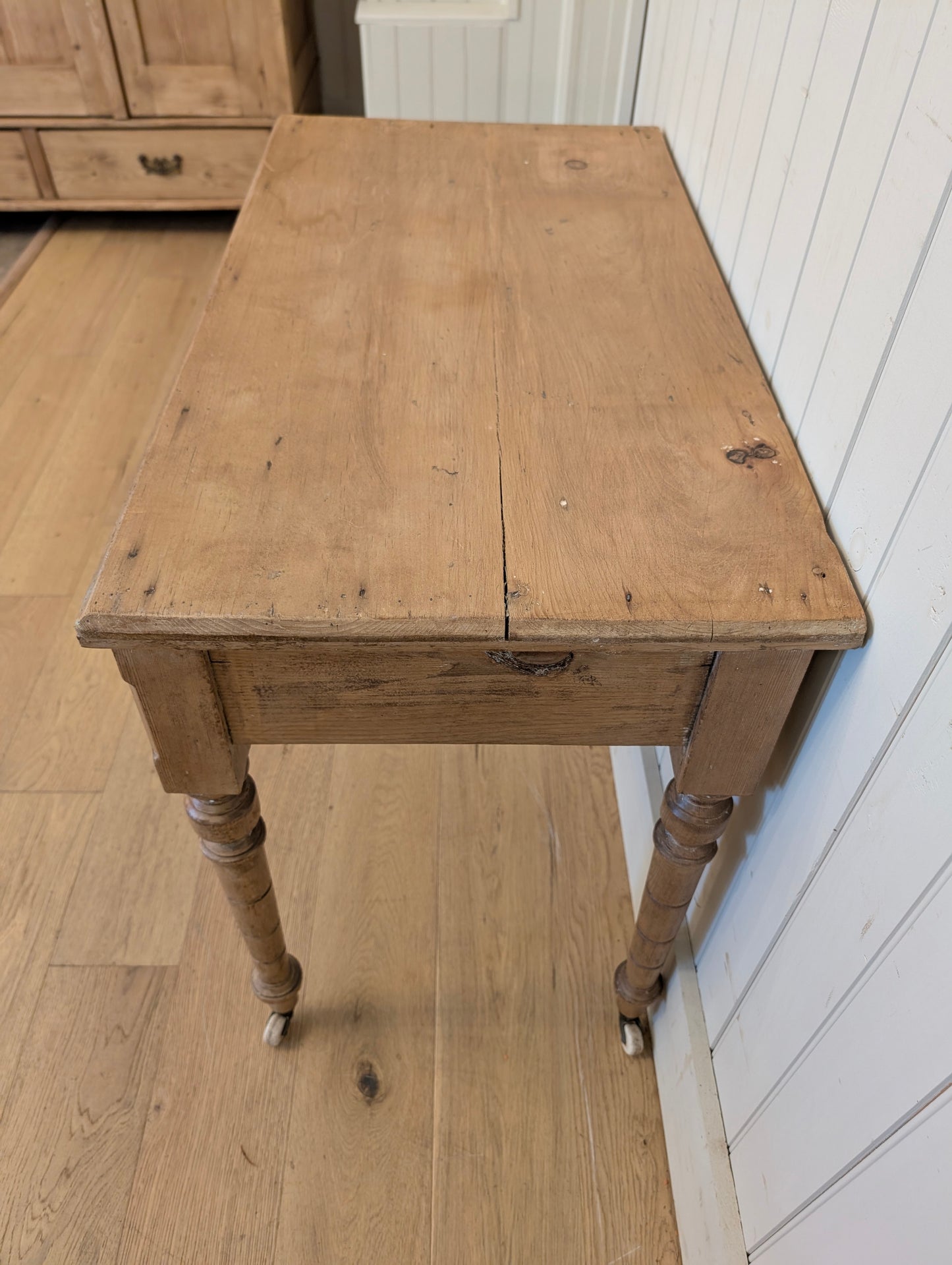 Double Drawer Pine Side Table