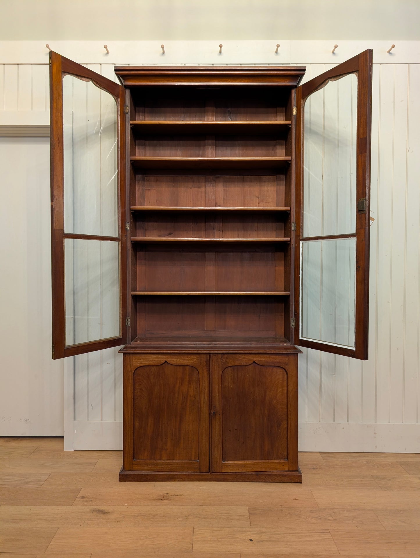 Glass Door Mahogany Hutch