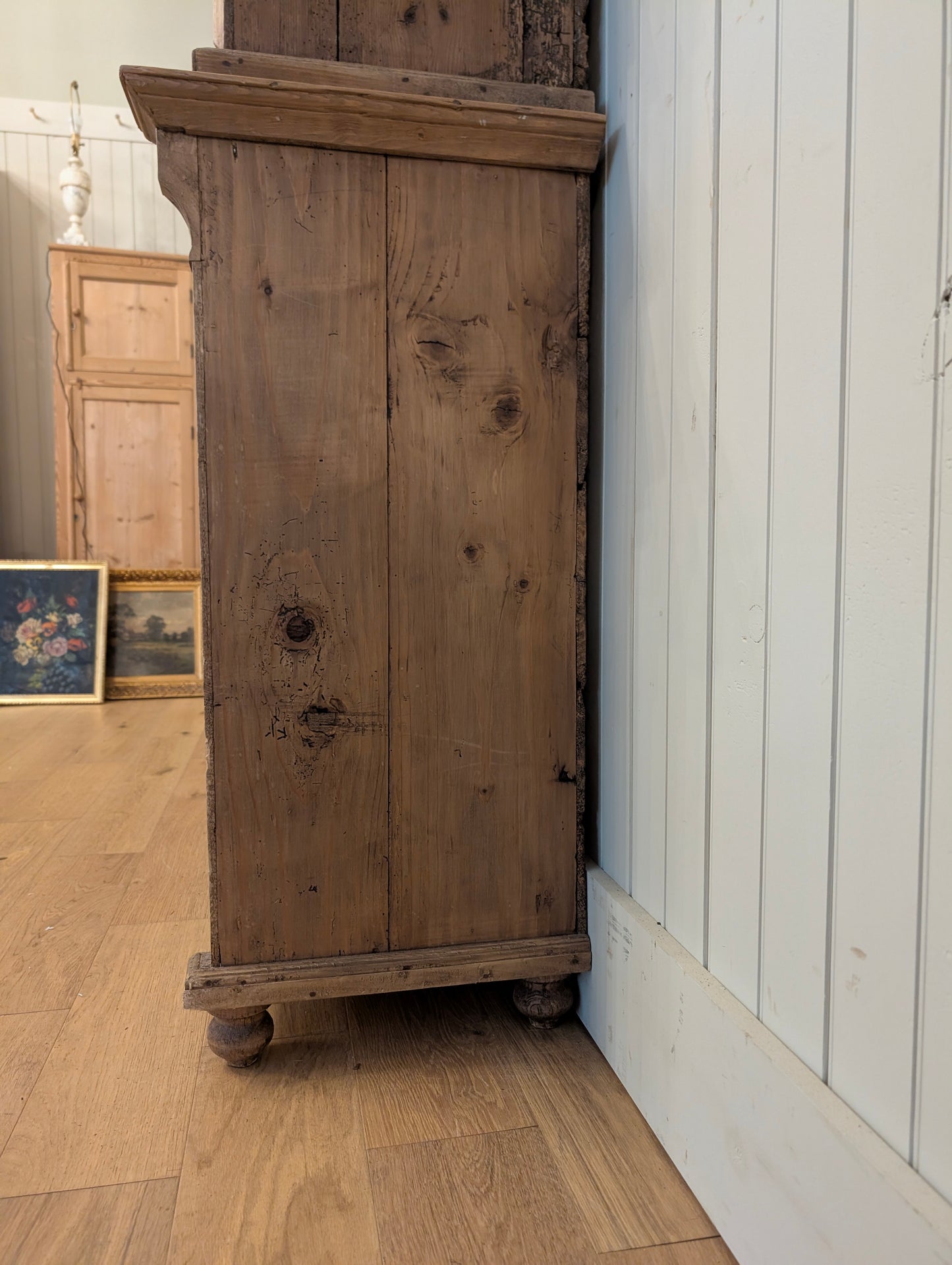 French Pine Glazed Hutch