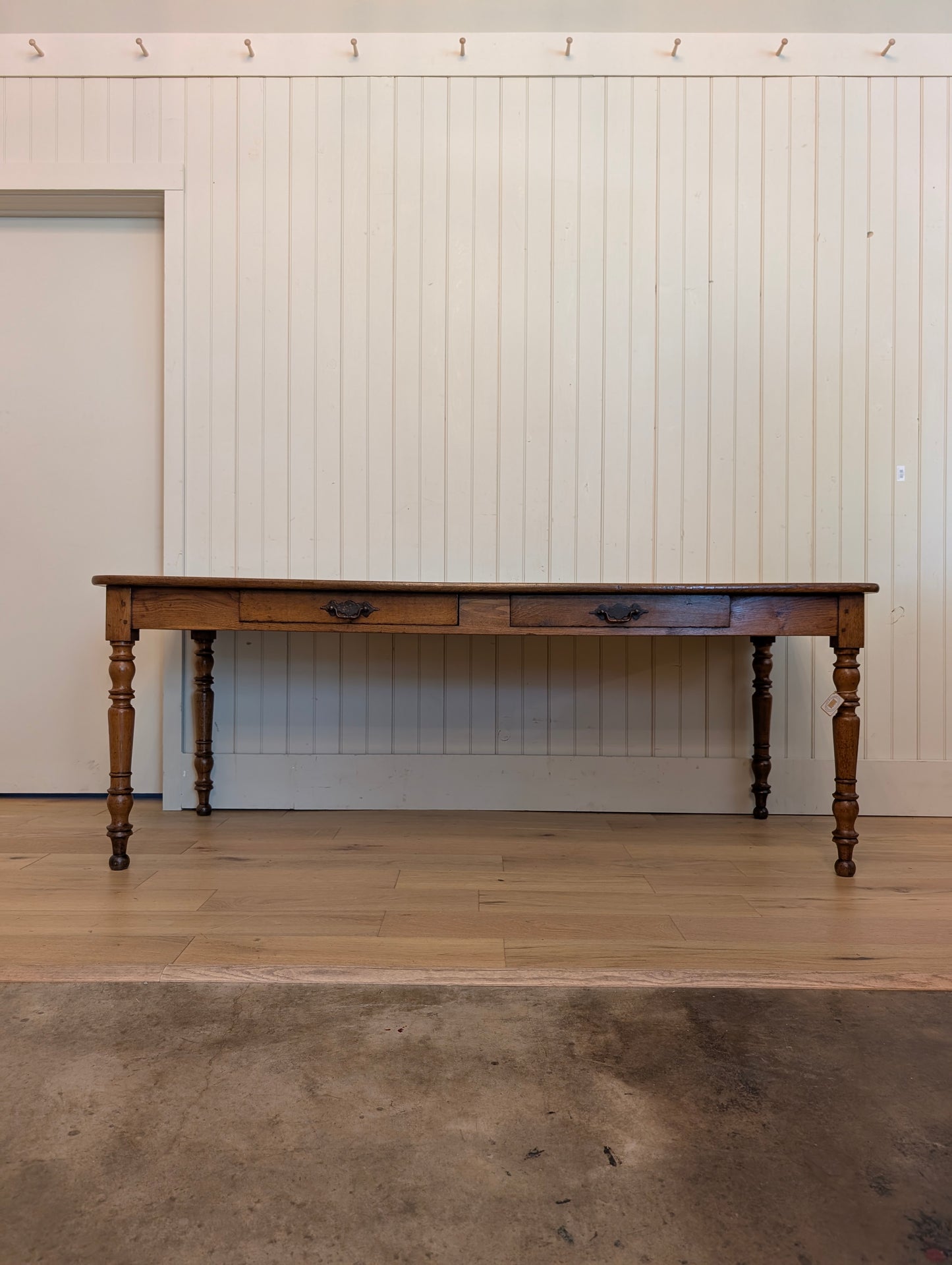 Victorian Oak 2 Drawer Table