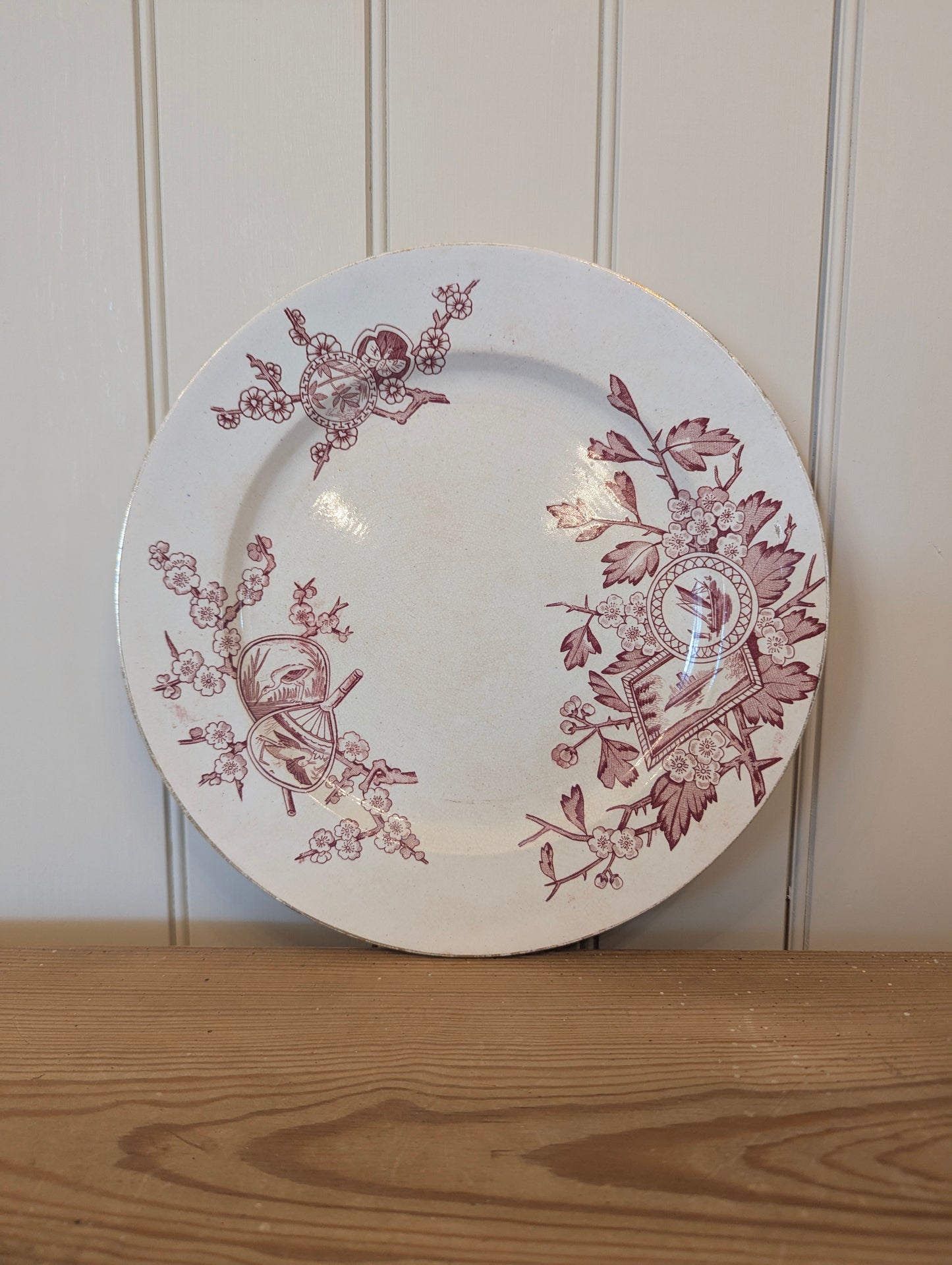 Red French Ironstone Plate