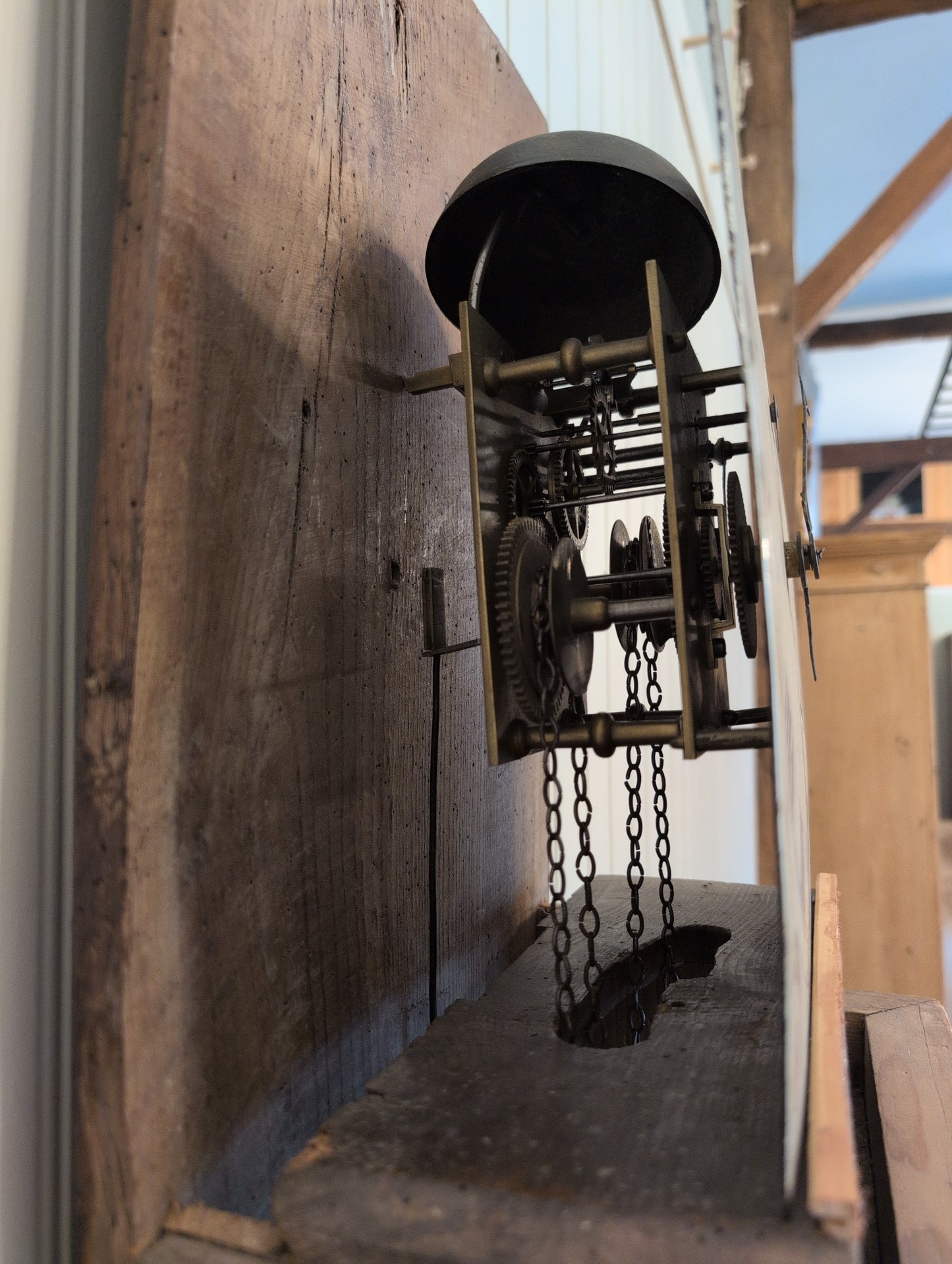 French Pine Longcase Clock