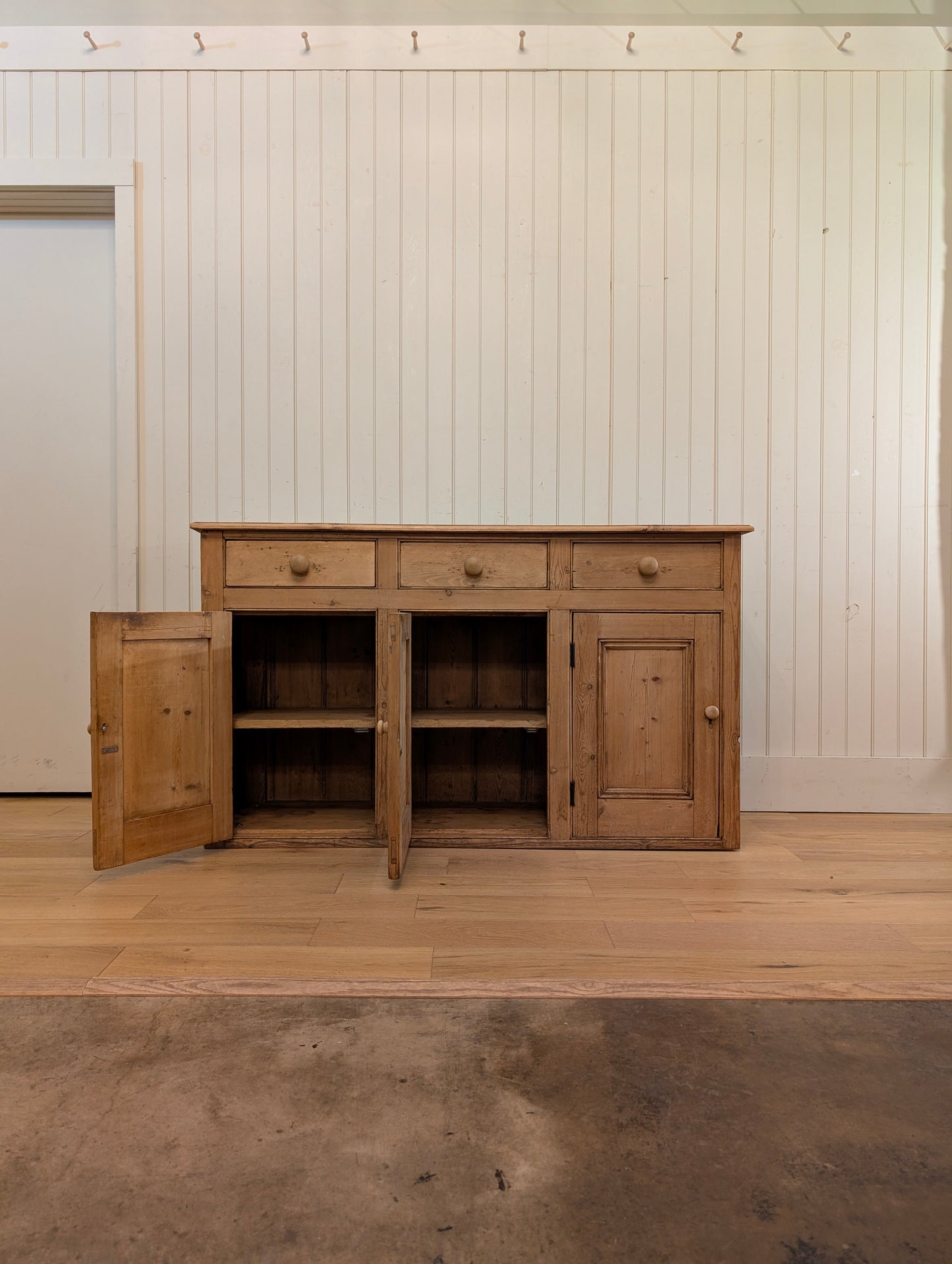 3 Over 3 English Pine Sideboard