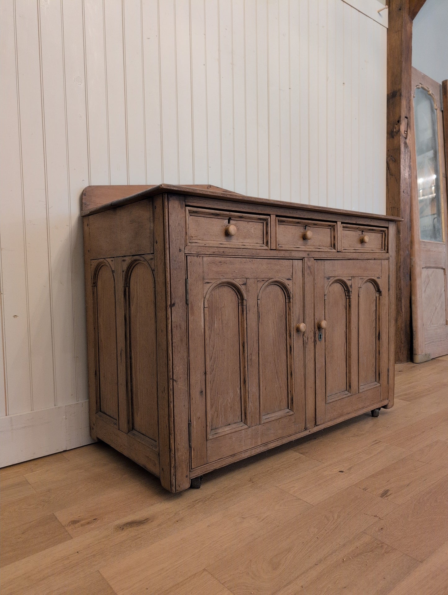 Arched Door Pine Sideboard