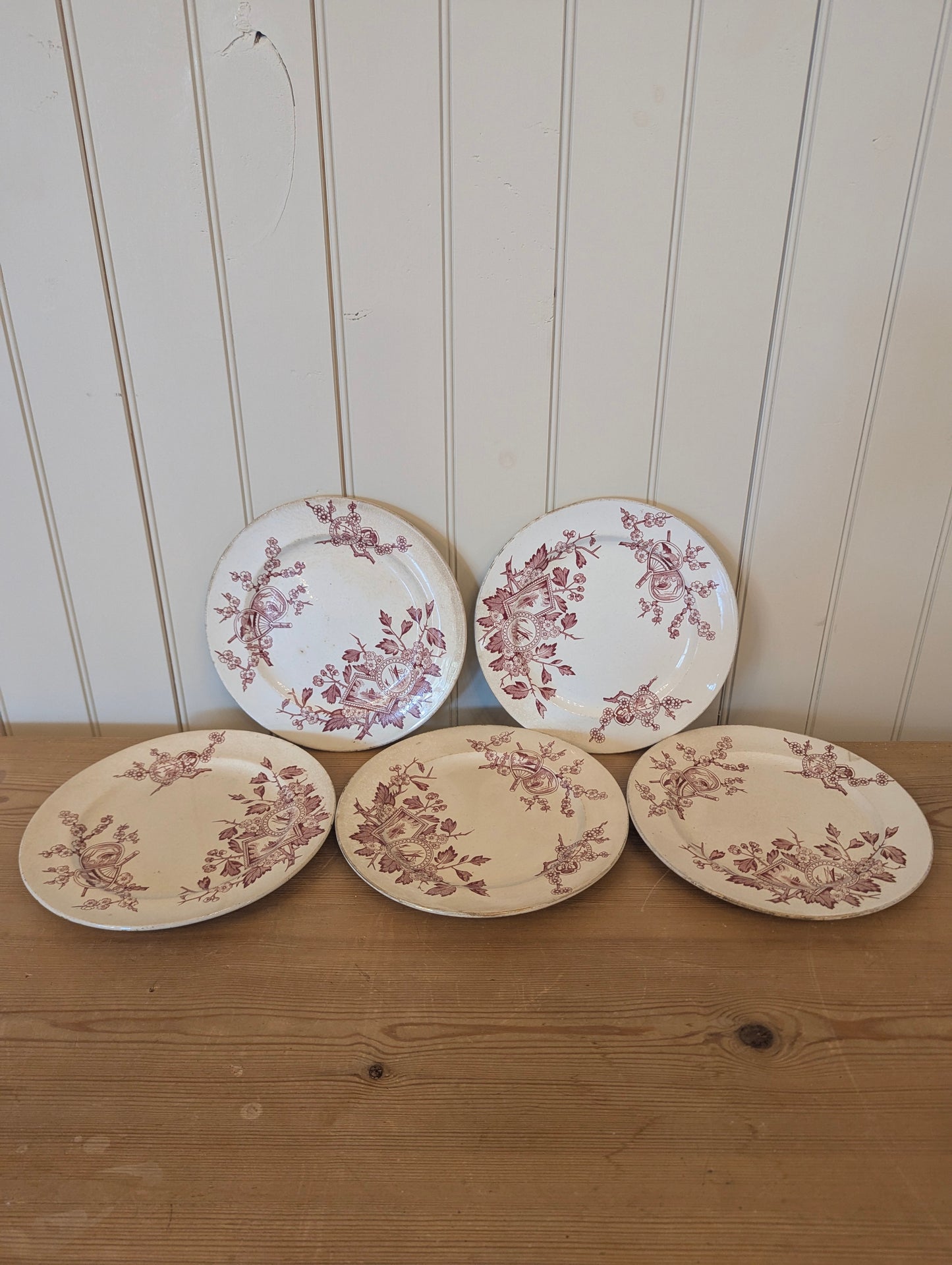 Red French Ironstone Plate