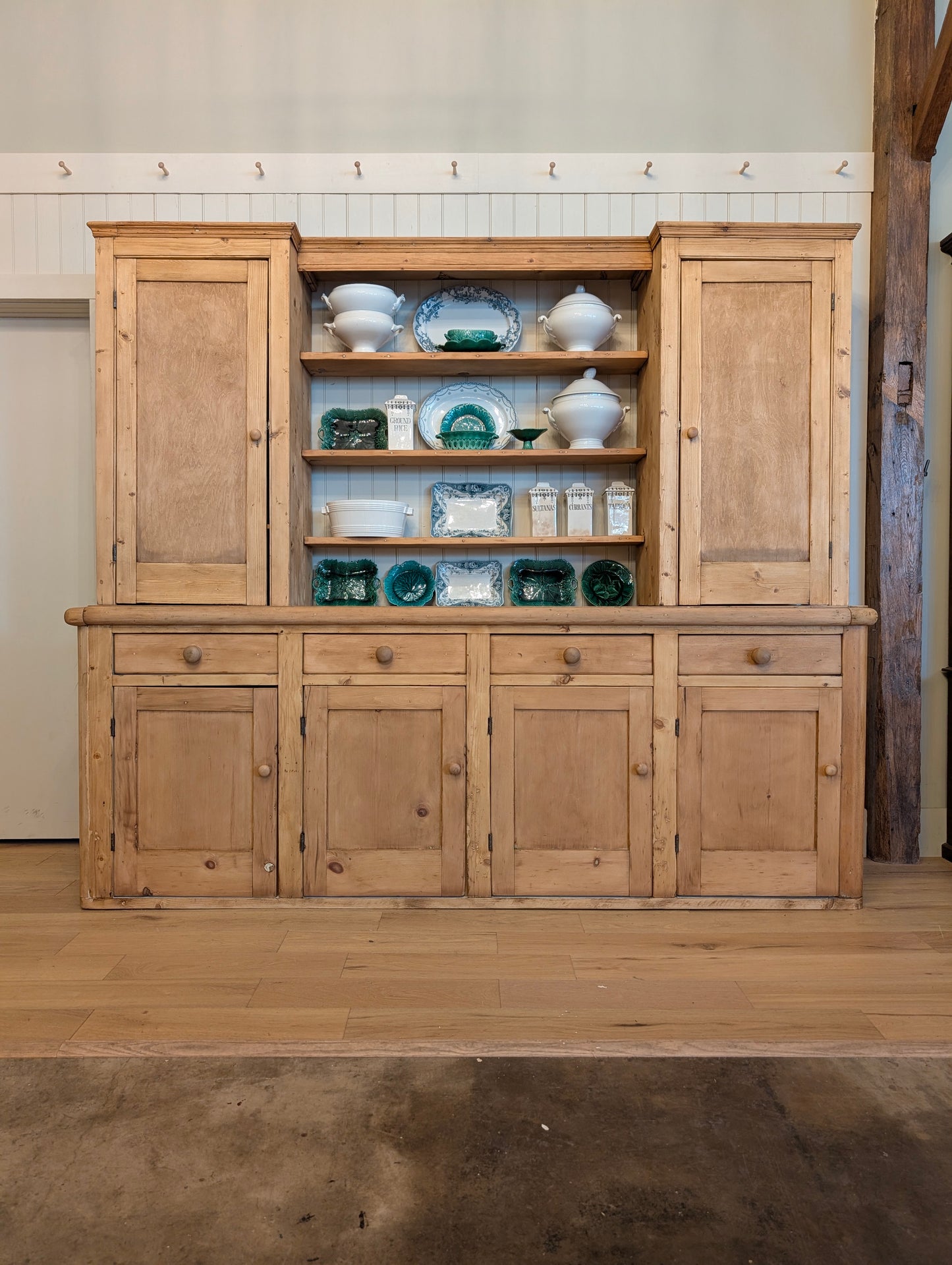 8ft Pine Scullery Cupboard