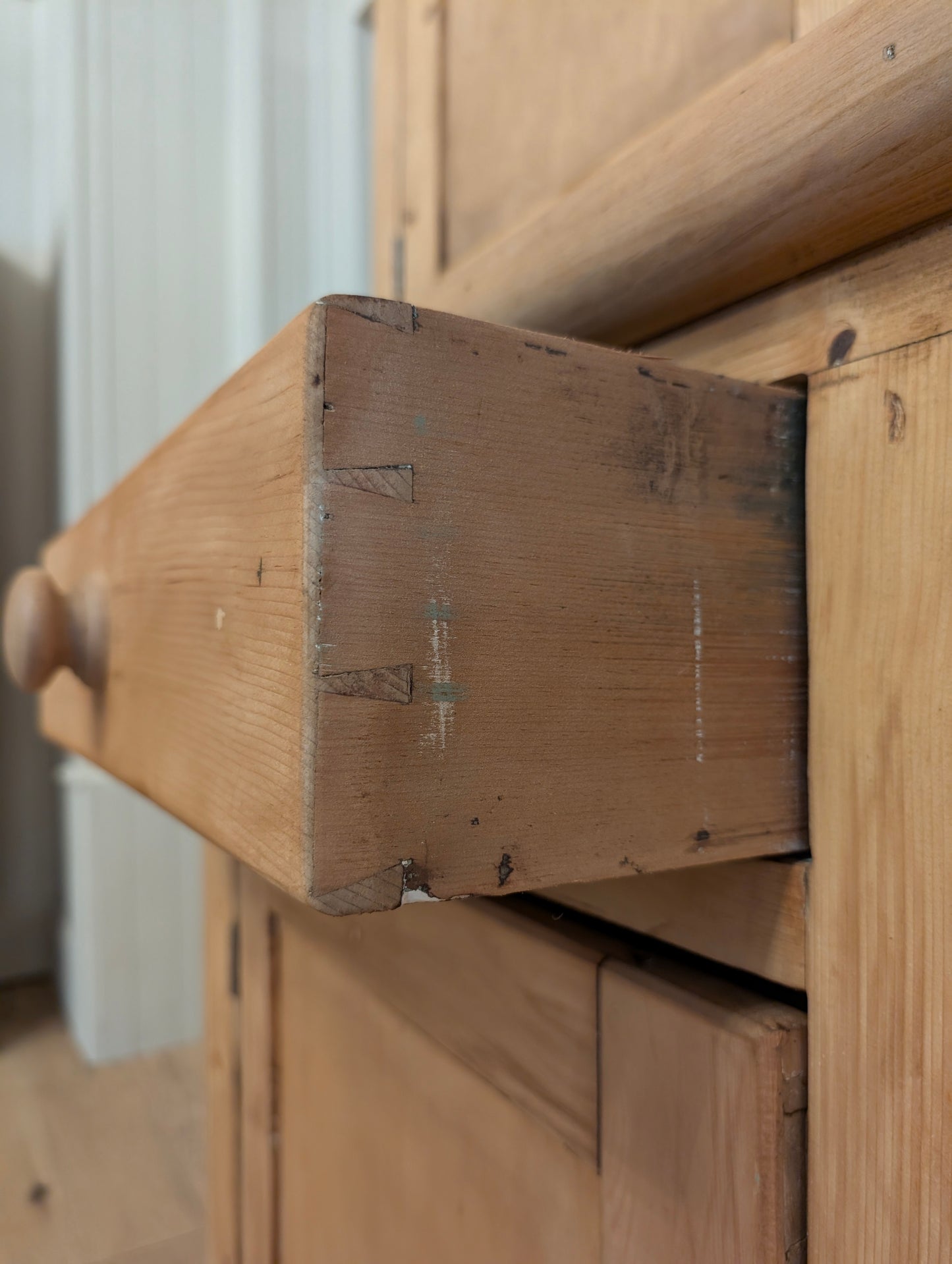 8ft Pine Scullery Cupboard
