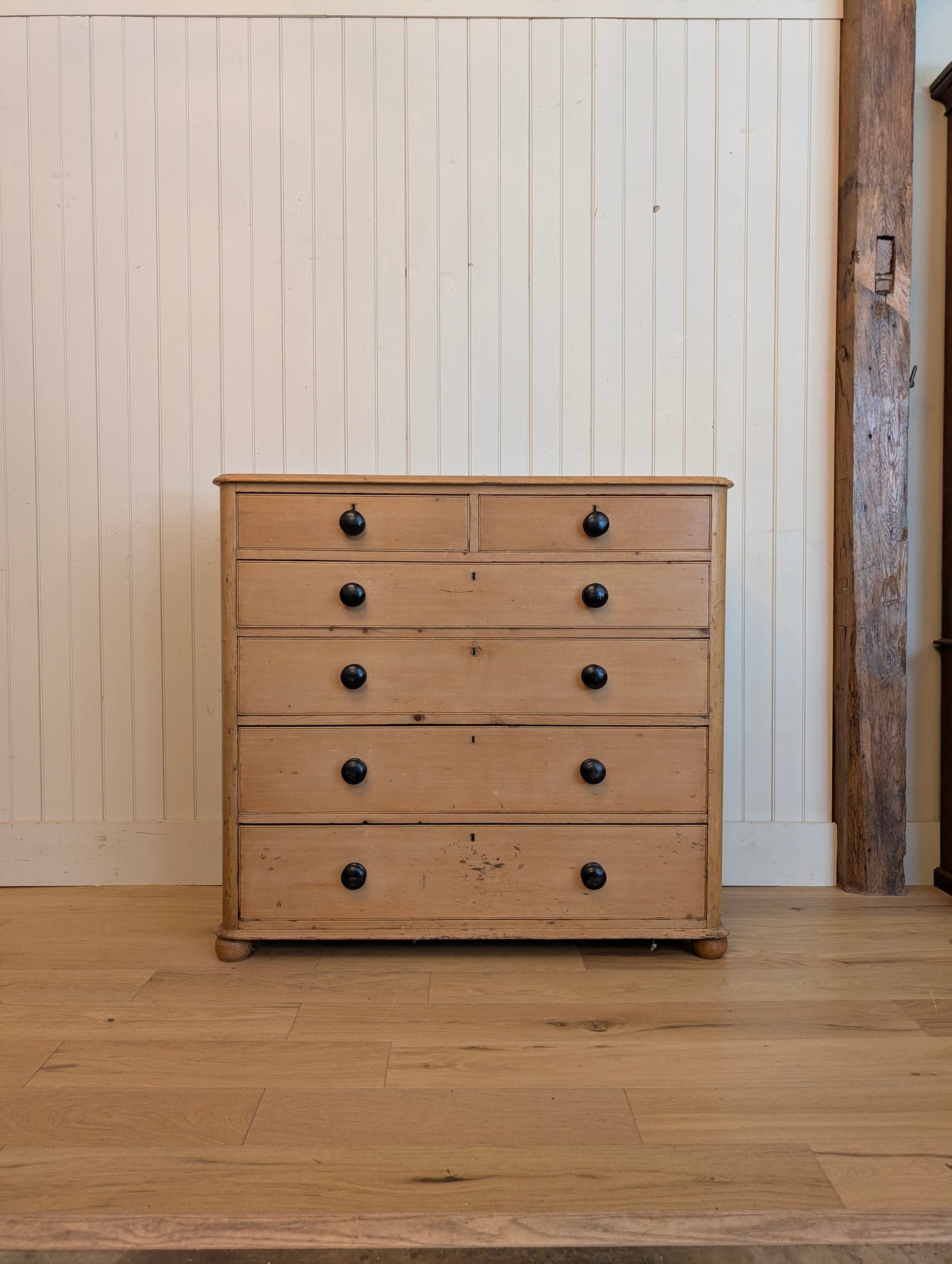 2 Over 4 English Pine Chest of Drawers