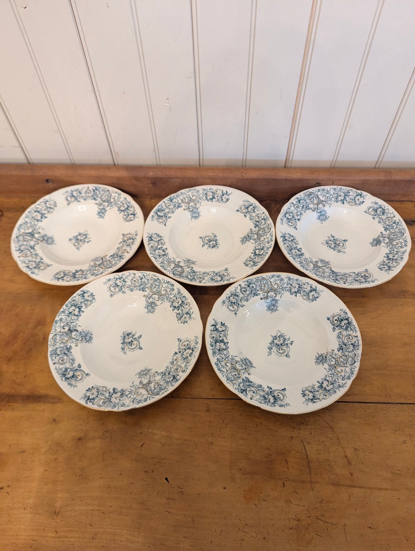 KT&K Teal Pattern Ironstone Plate