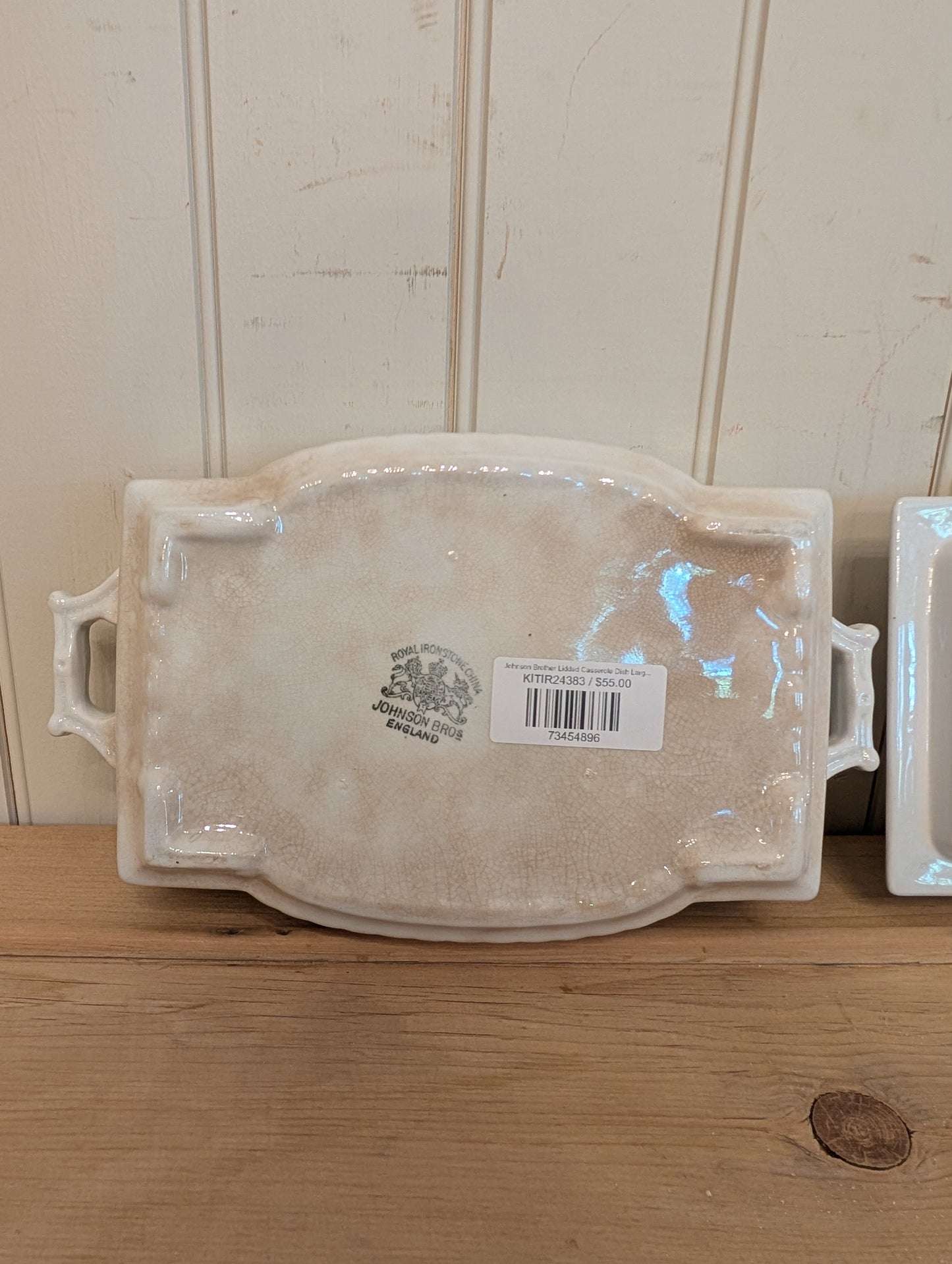 Johnson Brother Lidded Casserole Dish Large Stained