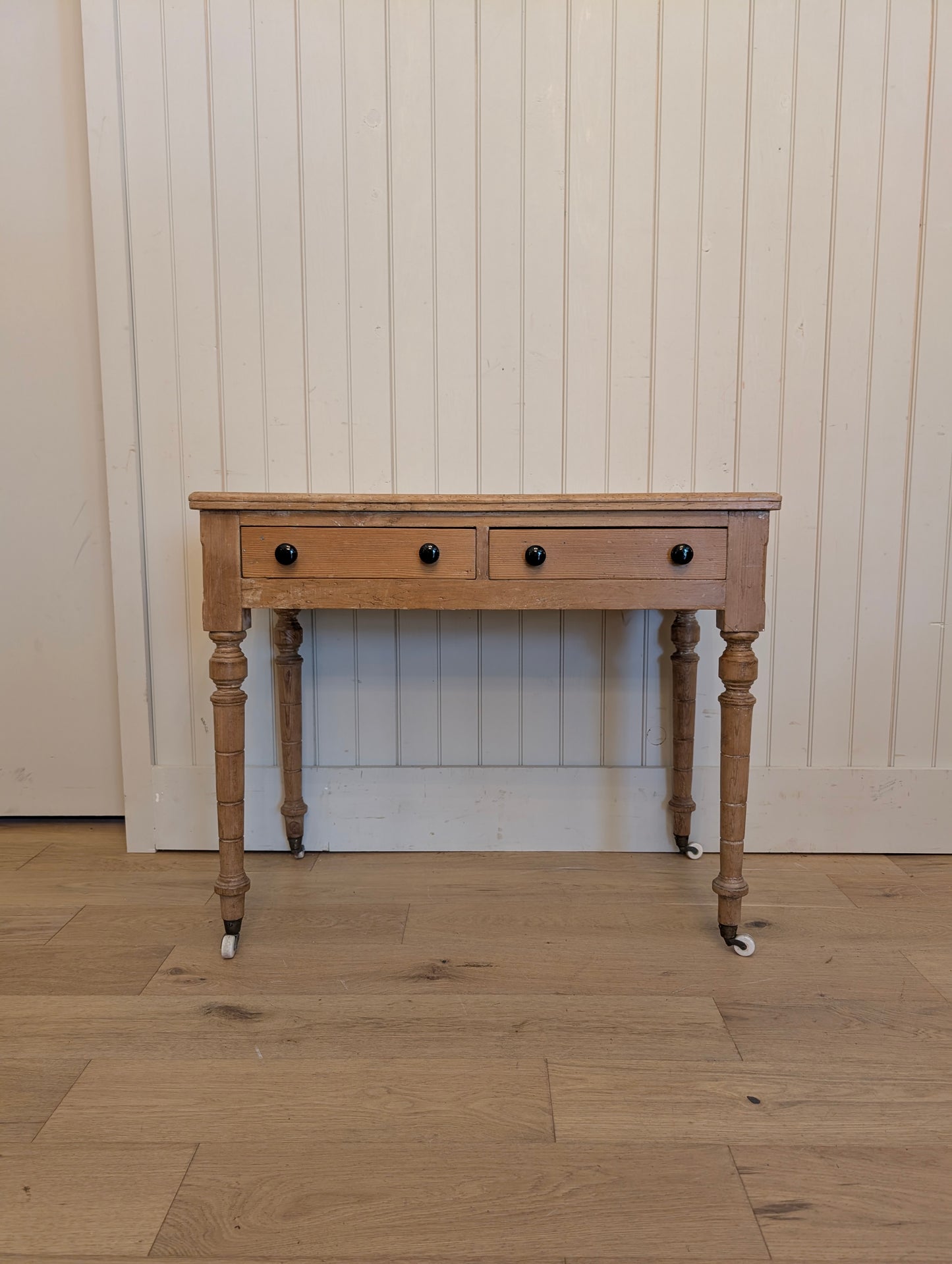 Double Drawer Pine Side Table