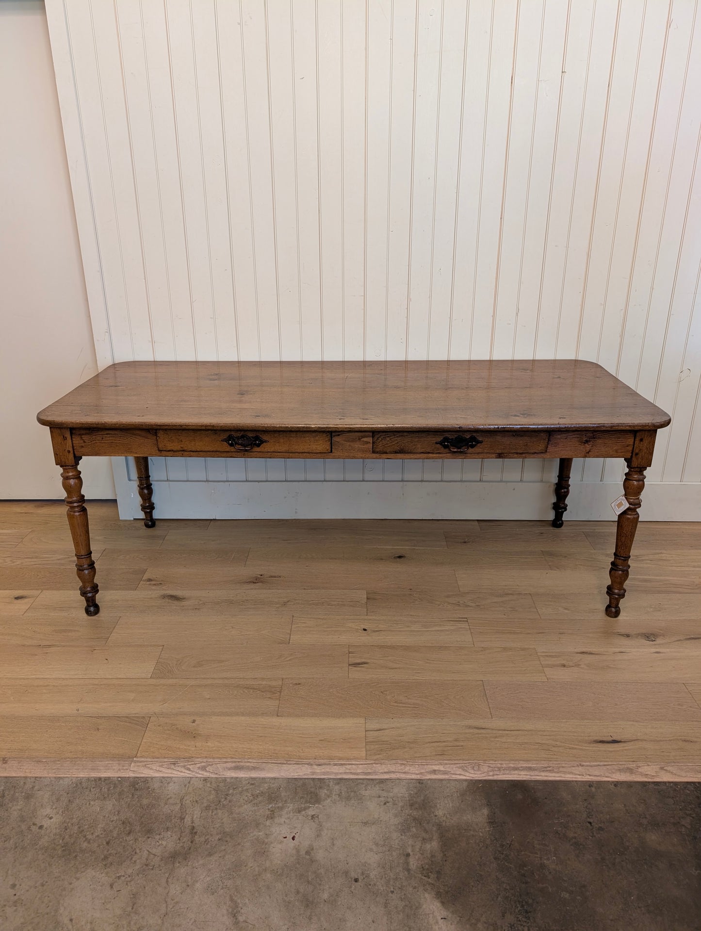 Victorian Oak 2 Drawer Table