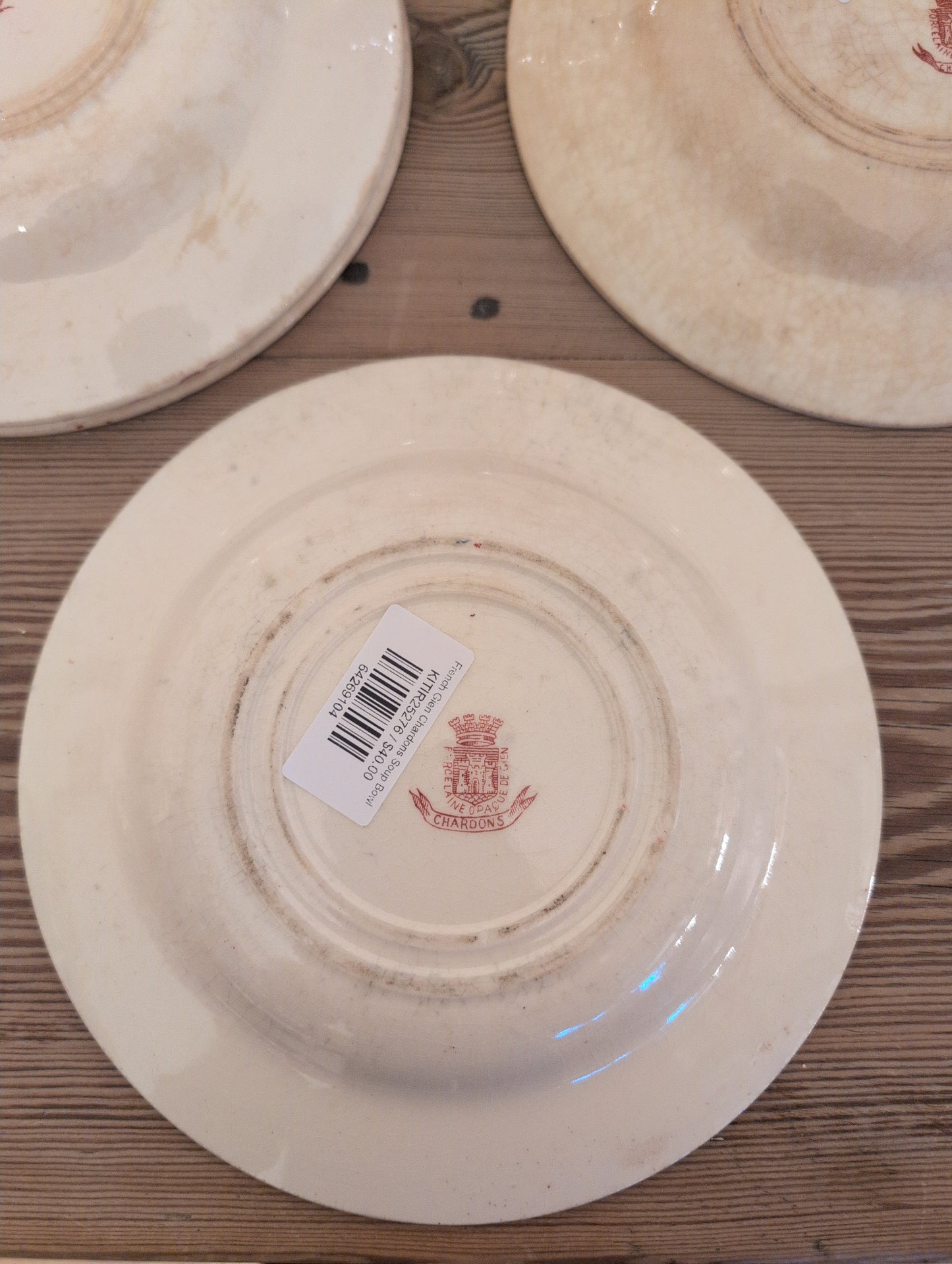 French Gien Chardons Soup Bowl