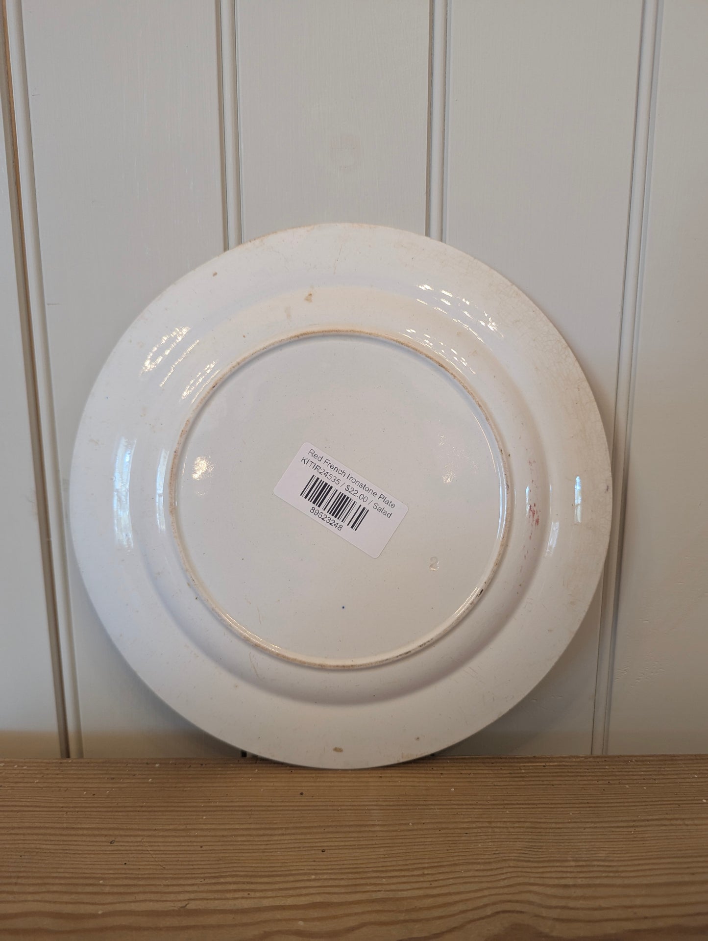 Red French Ironstone Plate
