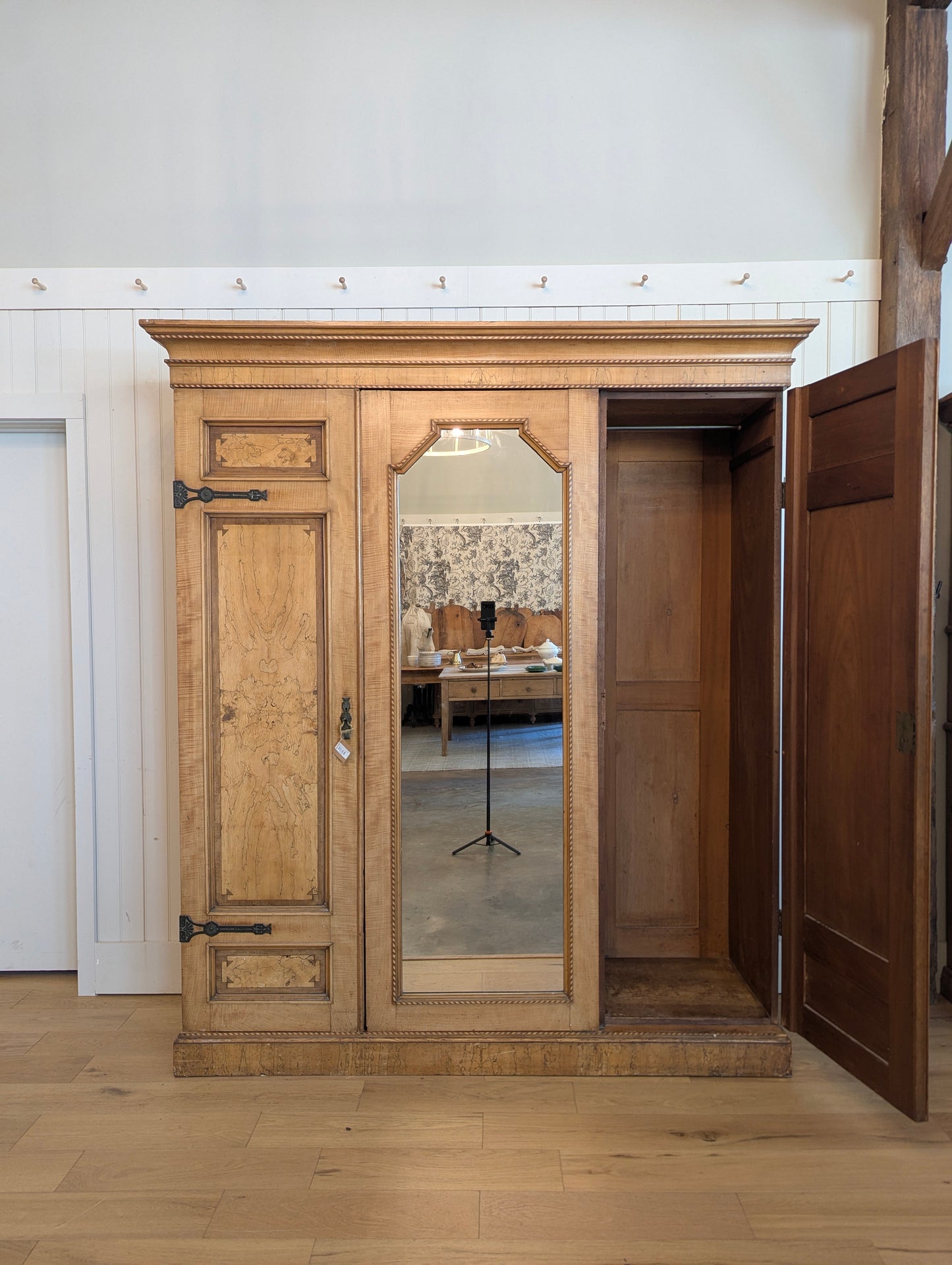 3 Door Walnut Knockdown Wardrobe