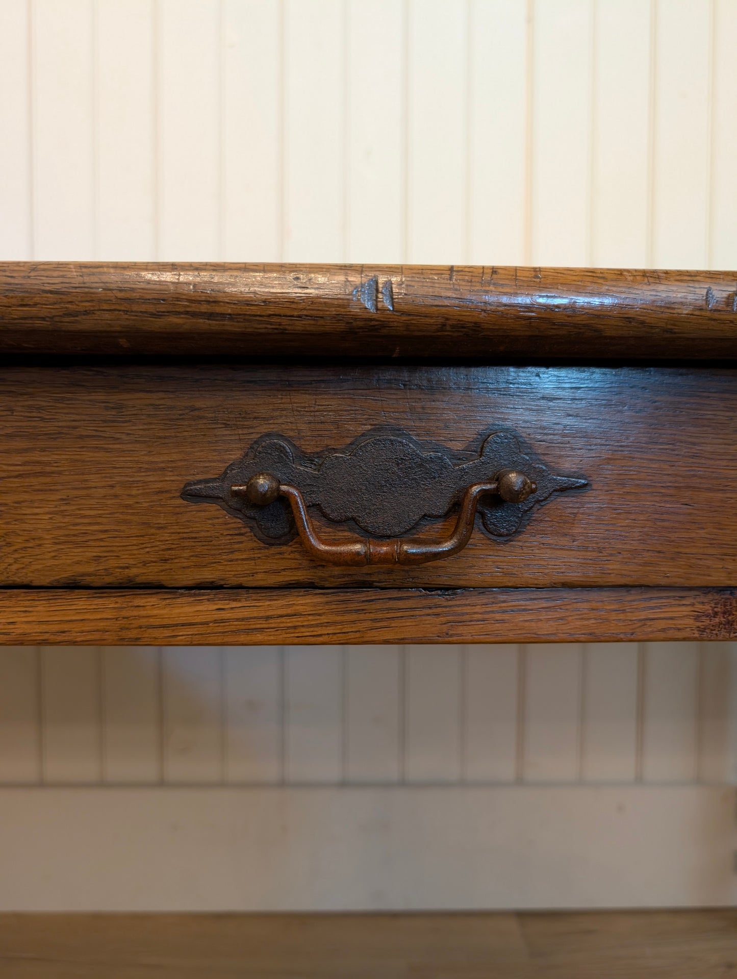 Victorian Oak 2 Drawer Table