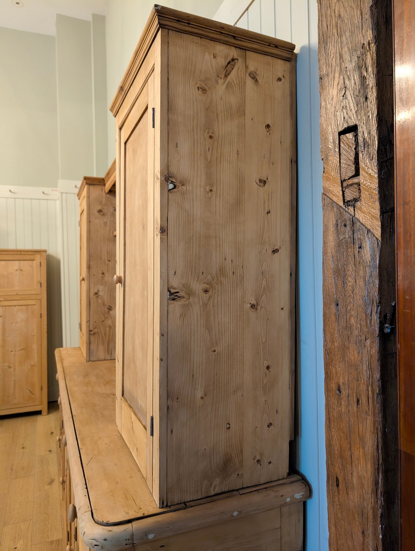 8ft Pine Scullery Cupboard