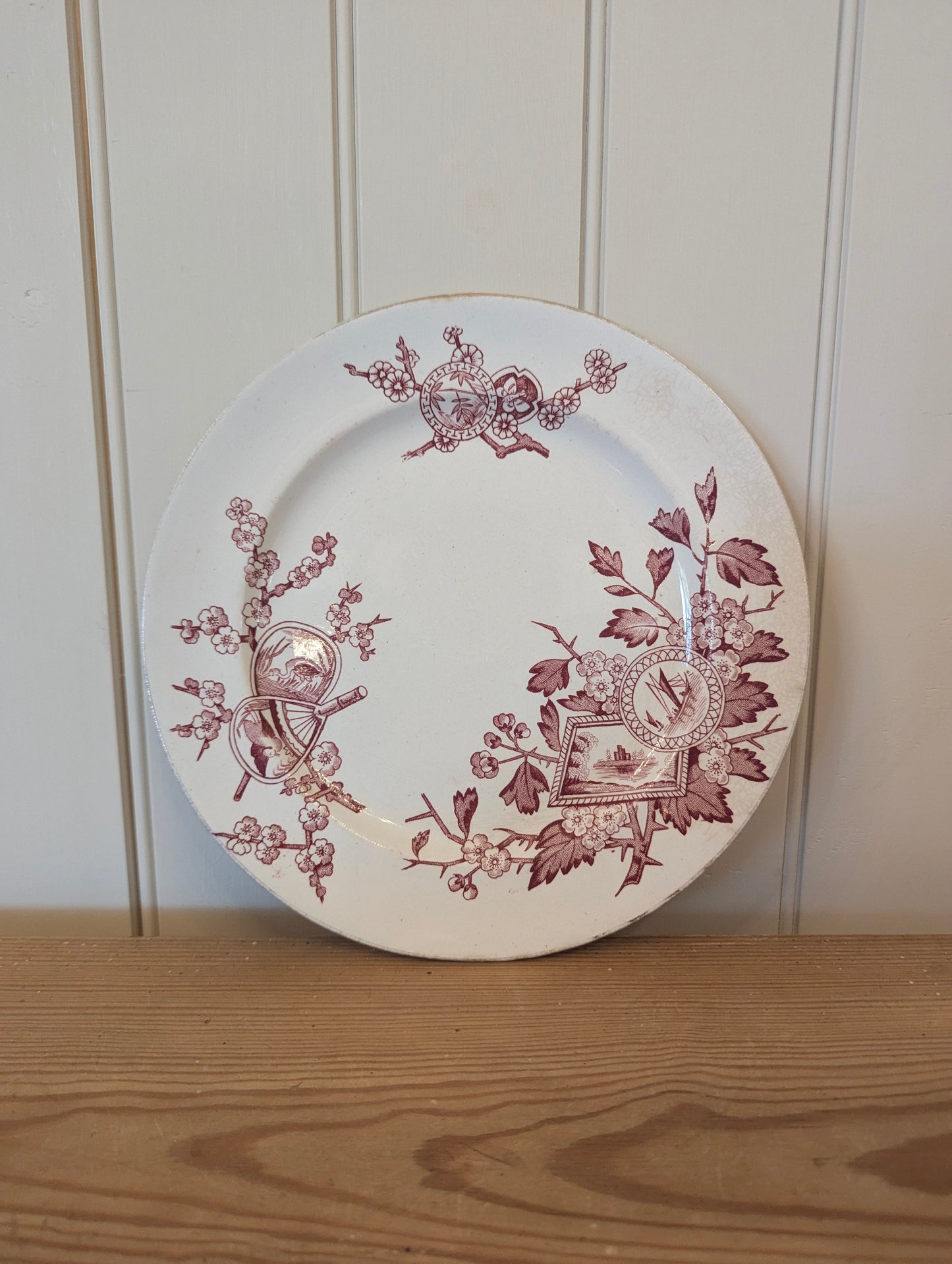 Red French Ironstone Plate