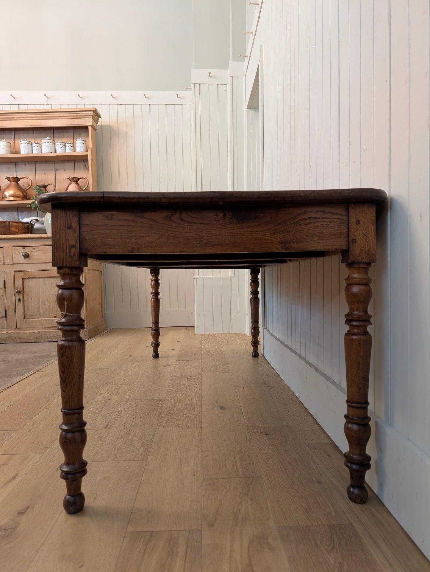 Victorian Oak 2 Drawer Table