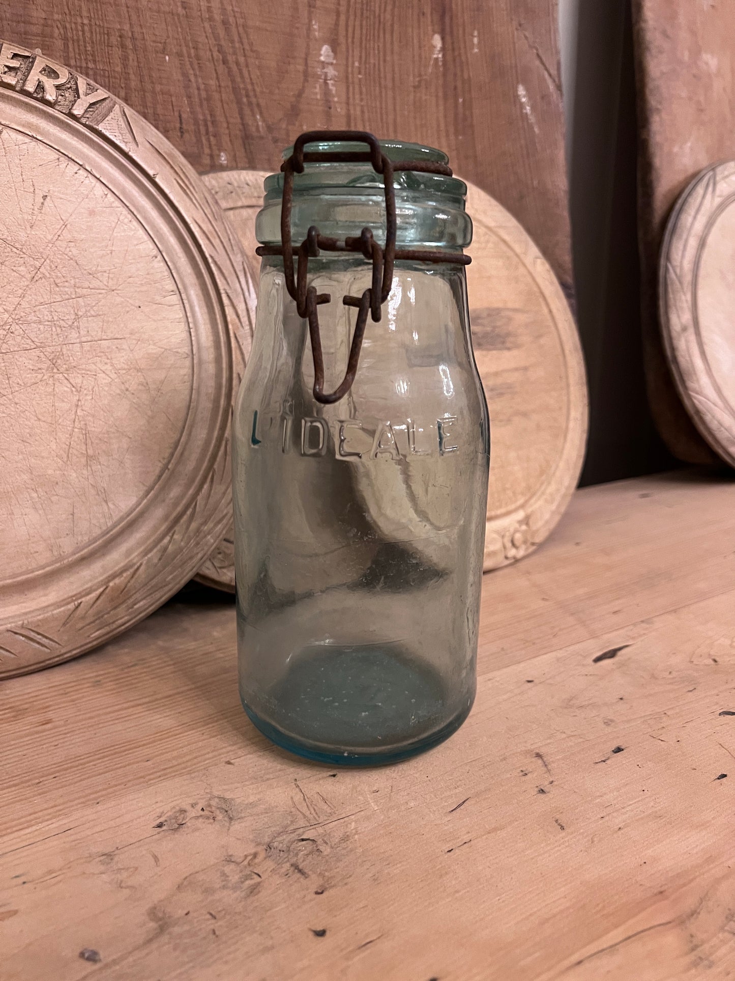1L L’Ideale French Canning Jar Blue Glass