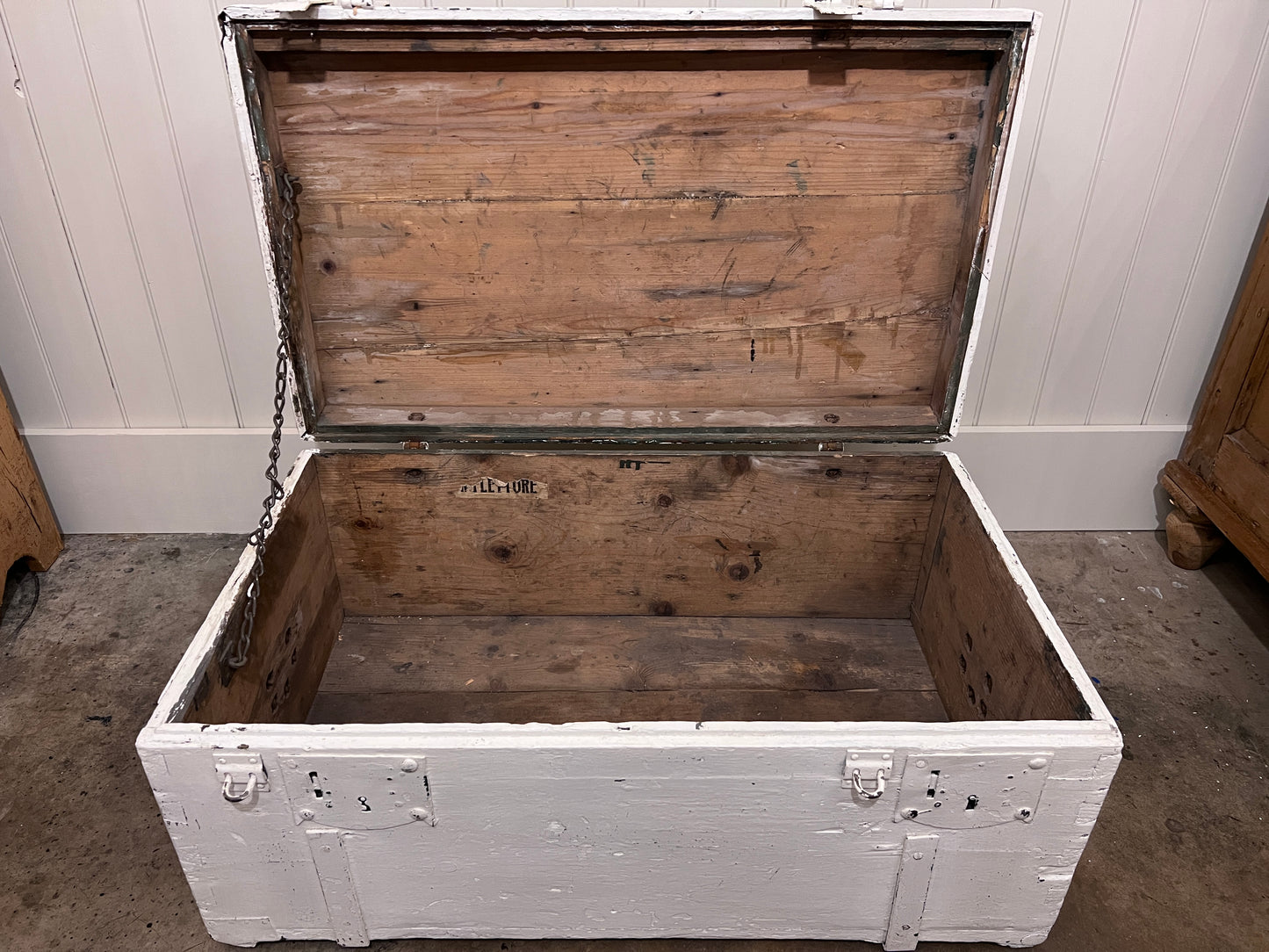 Painted Antique Travel Trunk
