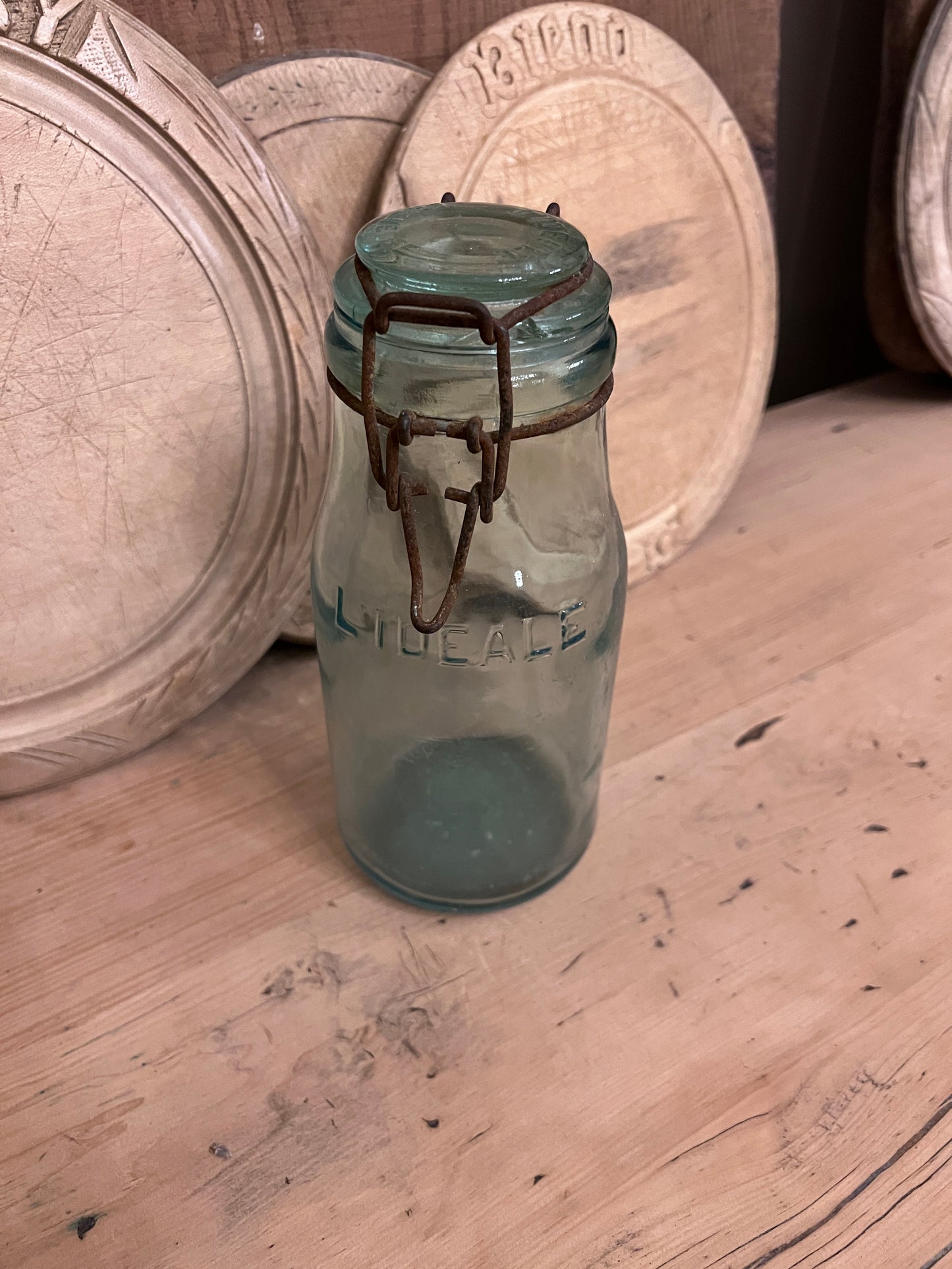 1L L’Ideale French Canning Jar Blue Glass