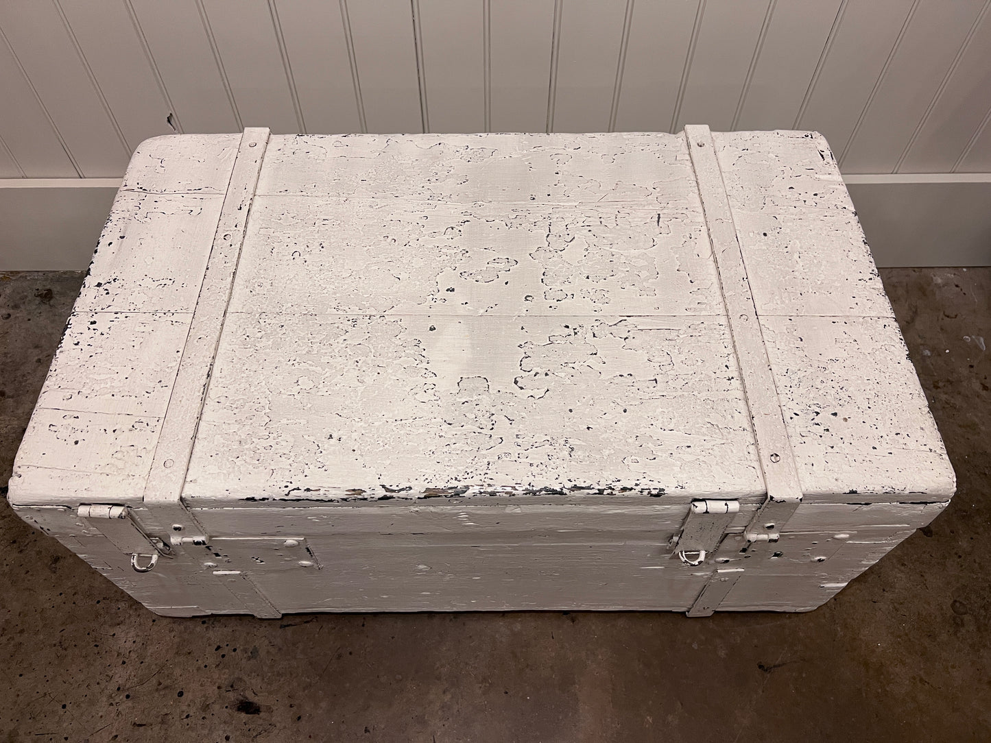 Painted Antique Travel Trunk