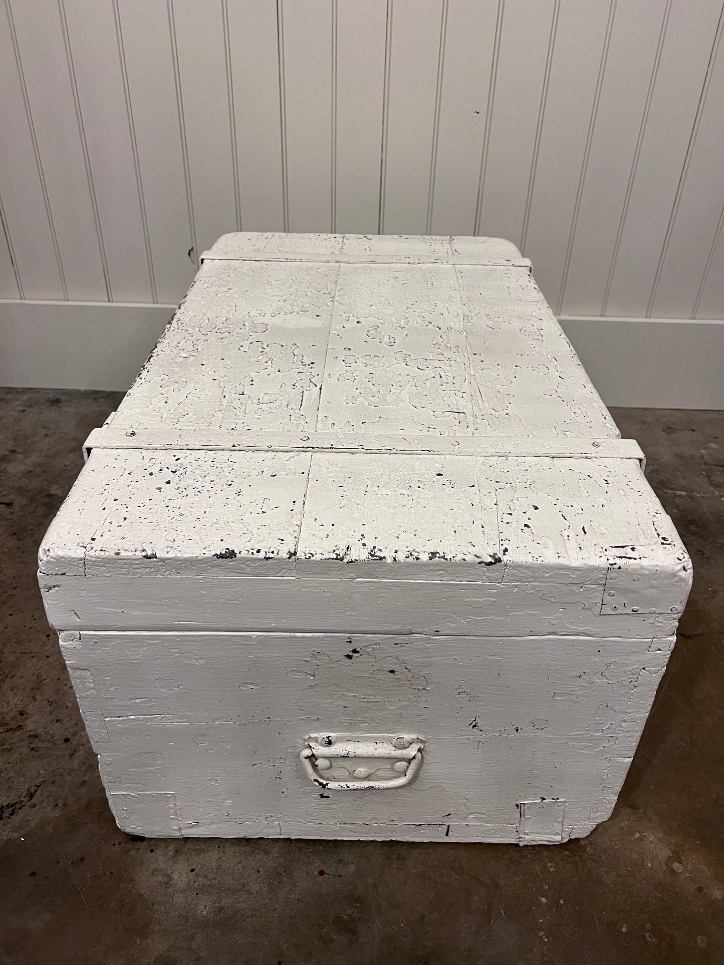 Painted Antique Travel Trunk