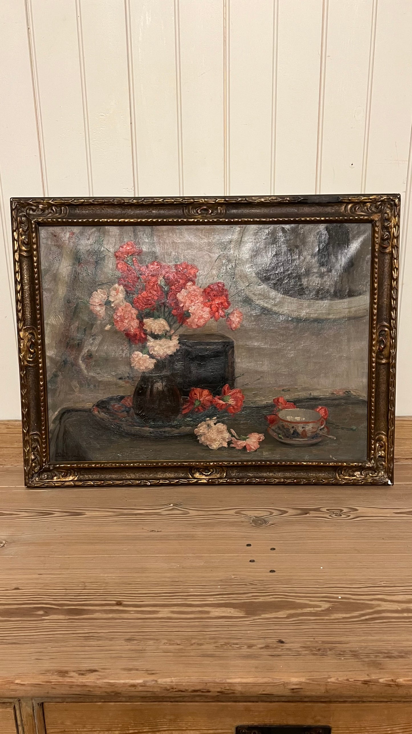 Carnations Painting - Oil on Canvas