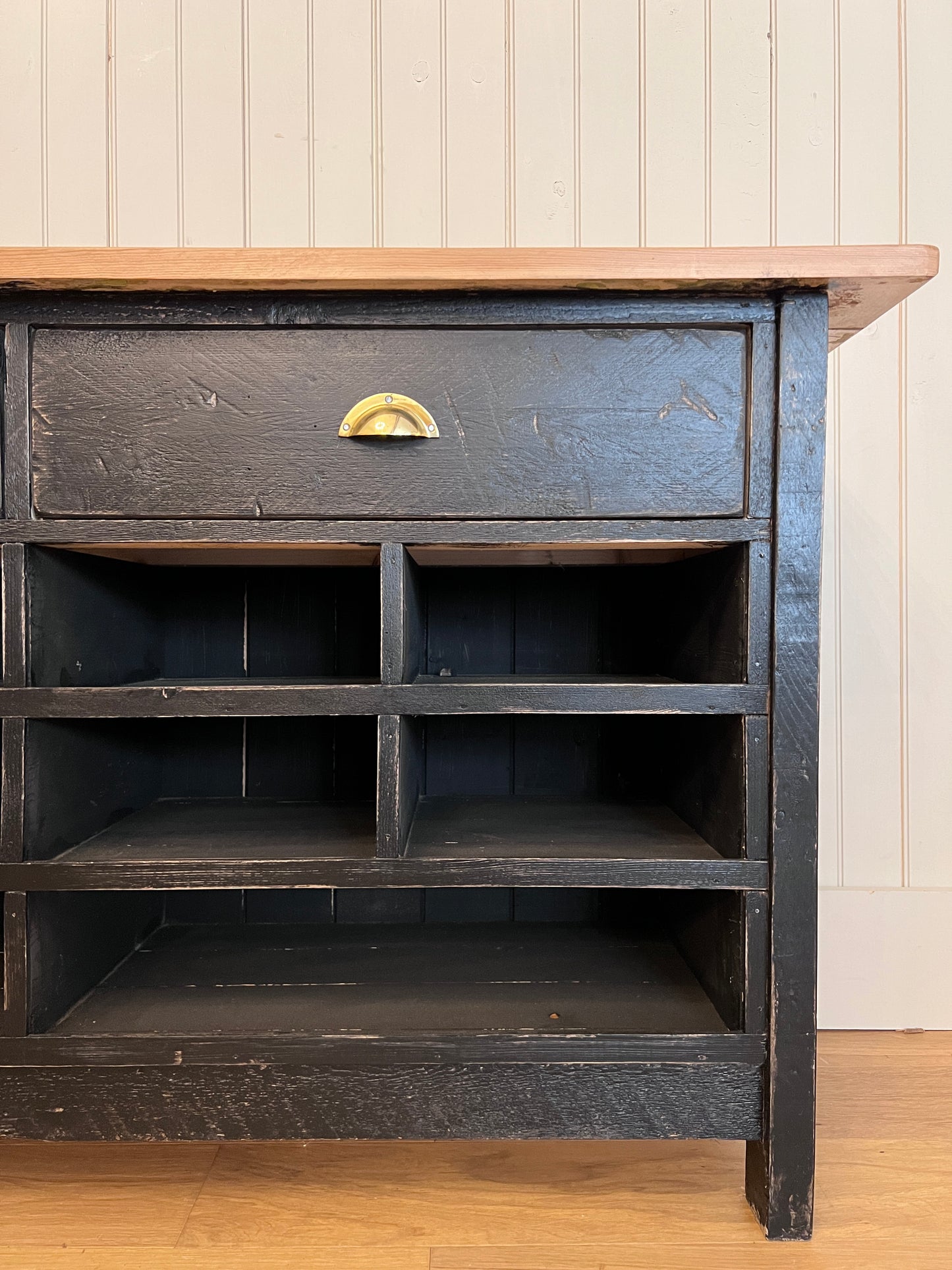 Ebonized Scrub Top Kitchen Island