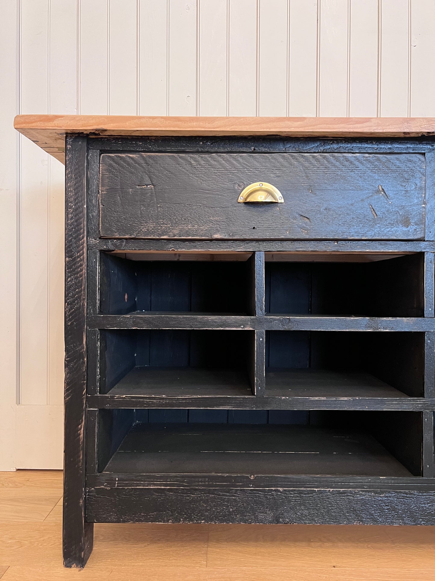 Ebonized Scrub Top Kitchen Island