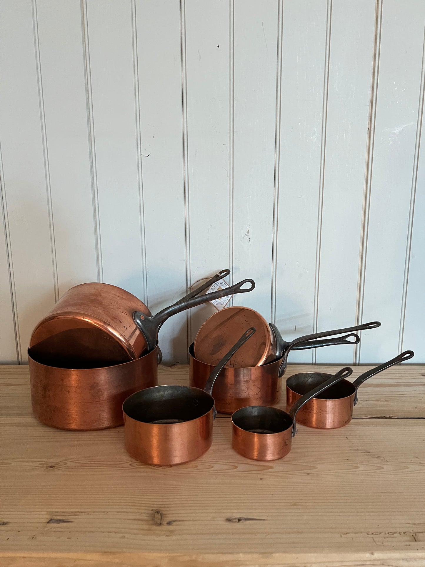 French Copper Pan Set (7 pans)