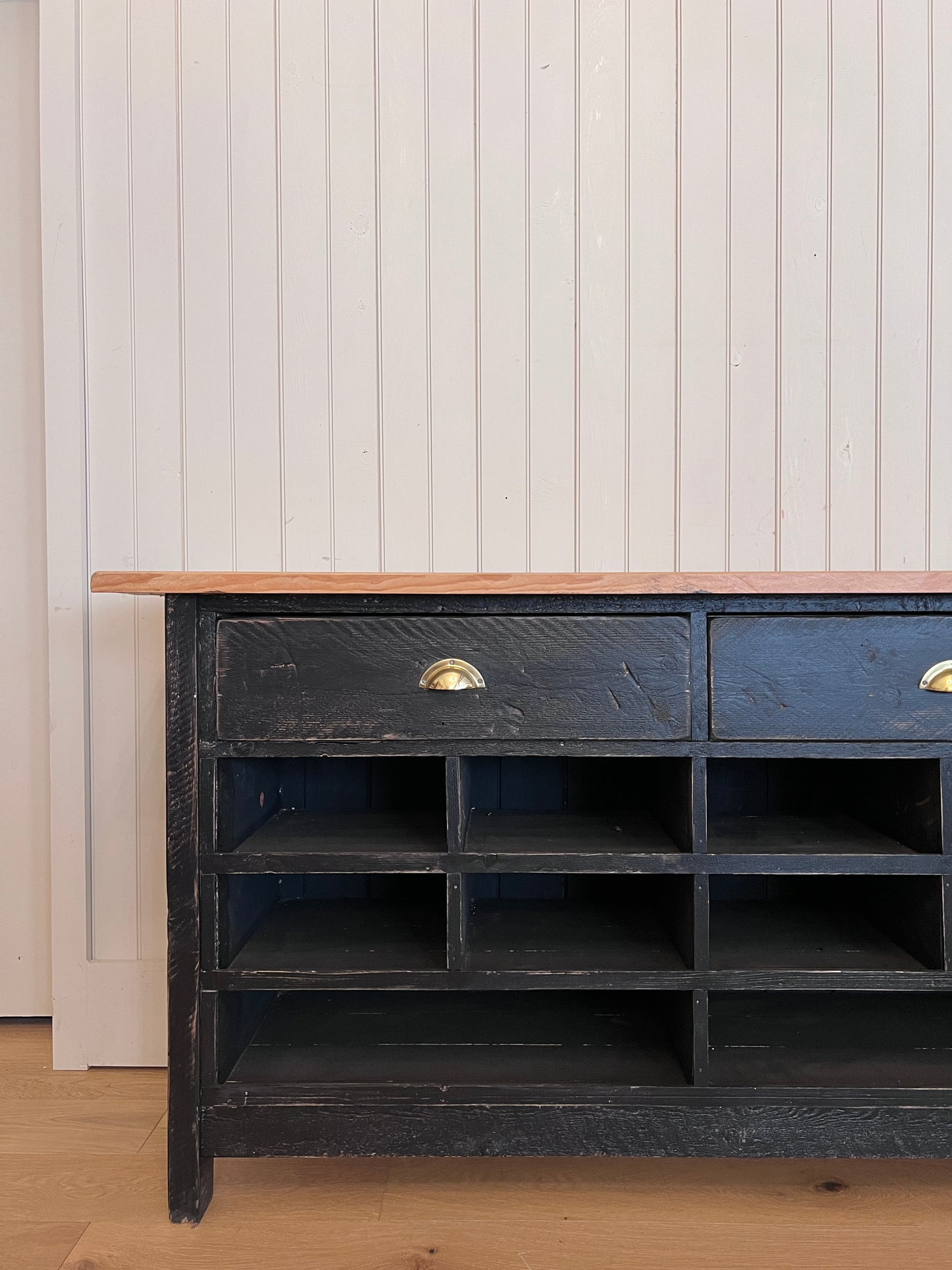 Ebonized Scrub Top Kitchen Island