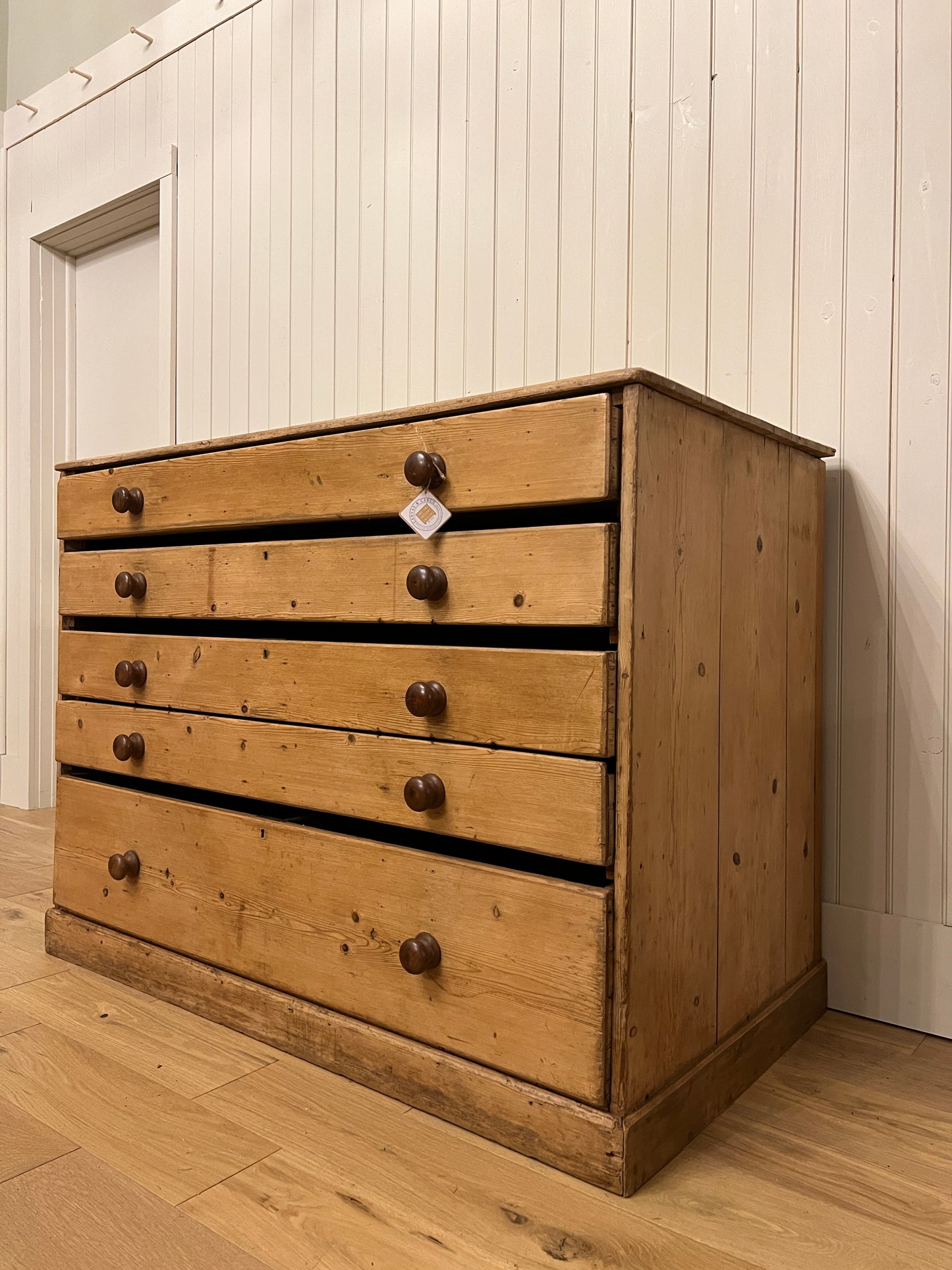 Pine Blueprint Chest of Drawers